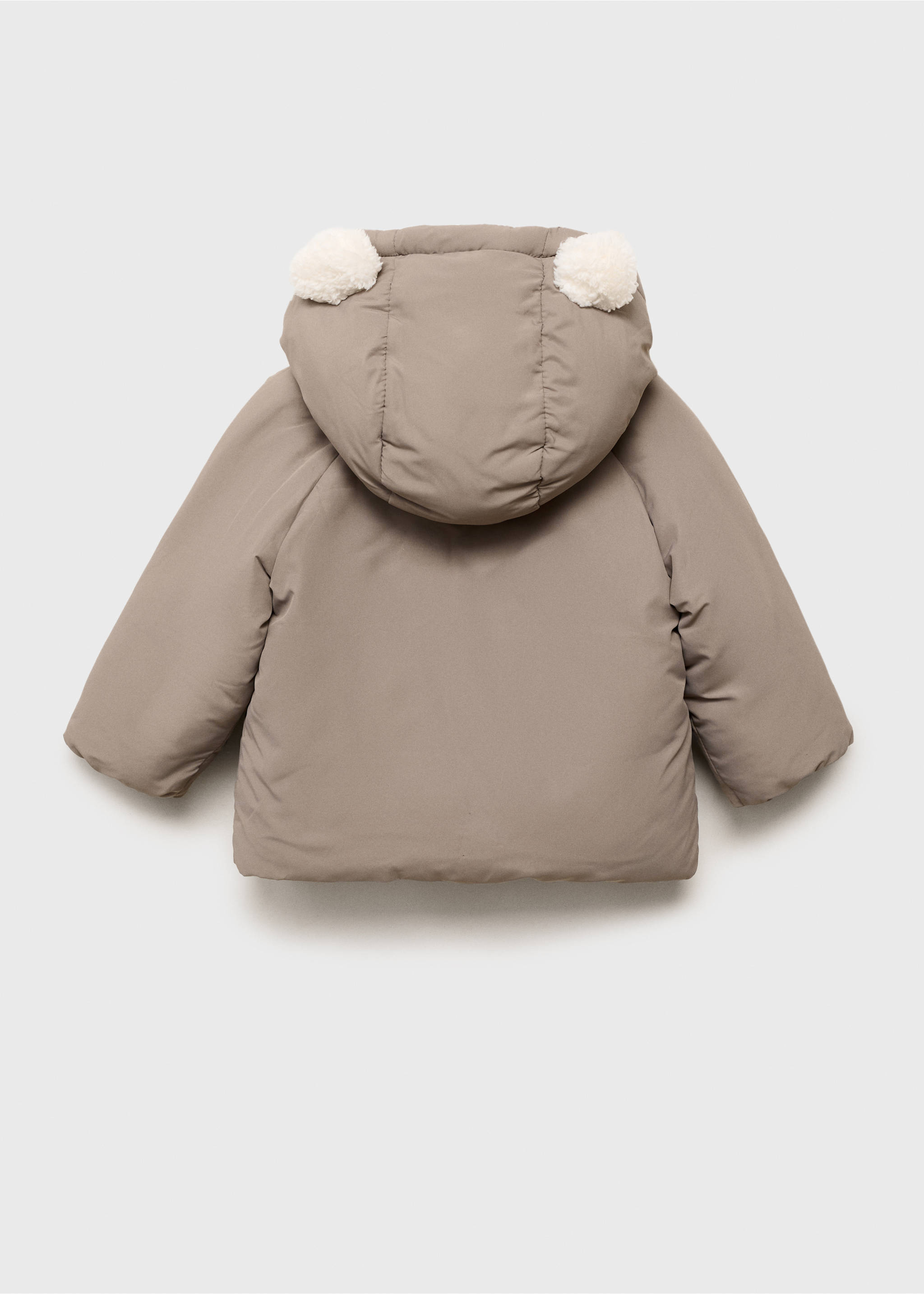 Quilted coat with ear flaps - Reverse of the article, Medium Brown. Ref: 17044773-00.