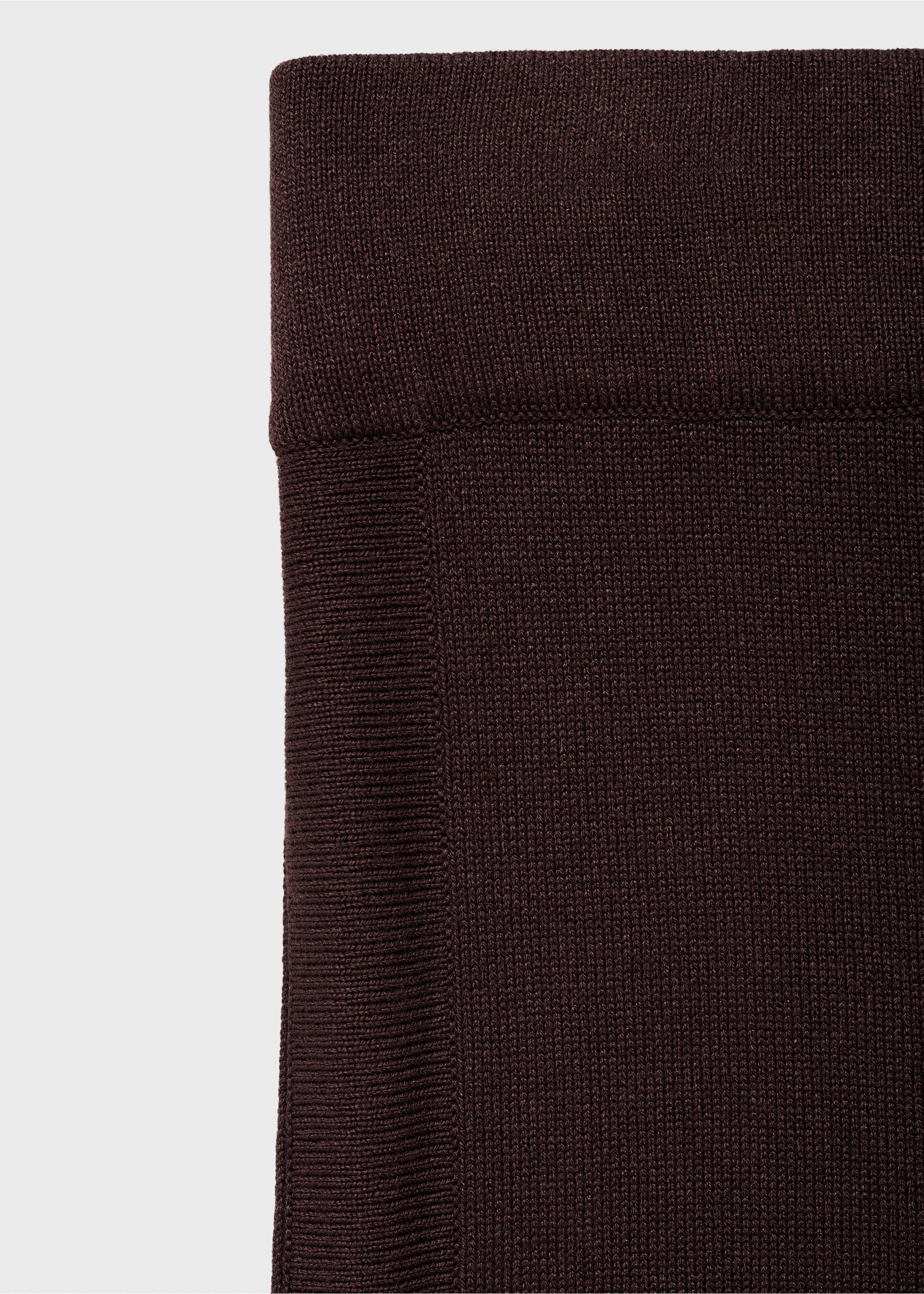 Fine-knit wide leg trousers - Details of the article 8, Chocolate. Ref: 17044776-00.