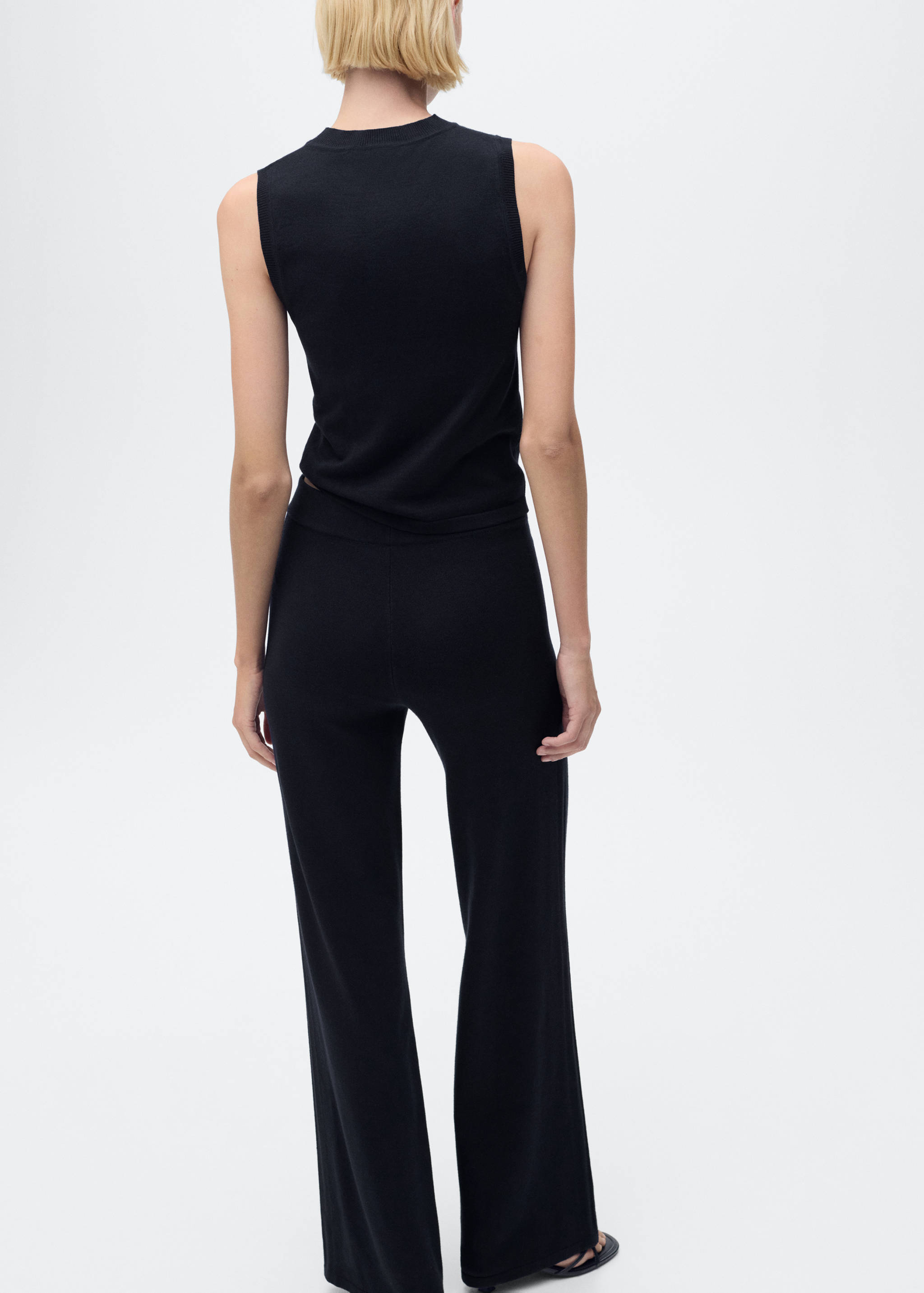 Fine-knit wide leg trousers - Reverse of the article