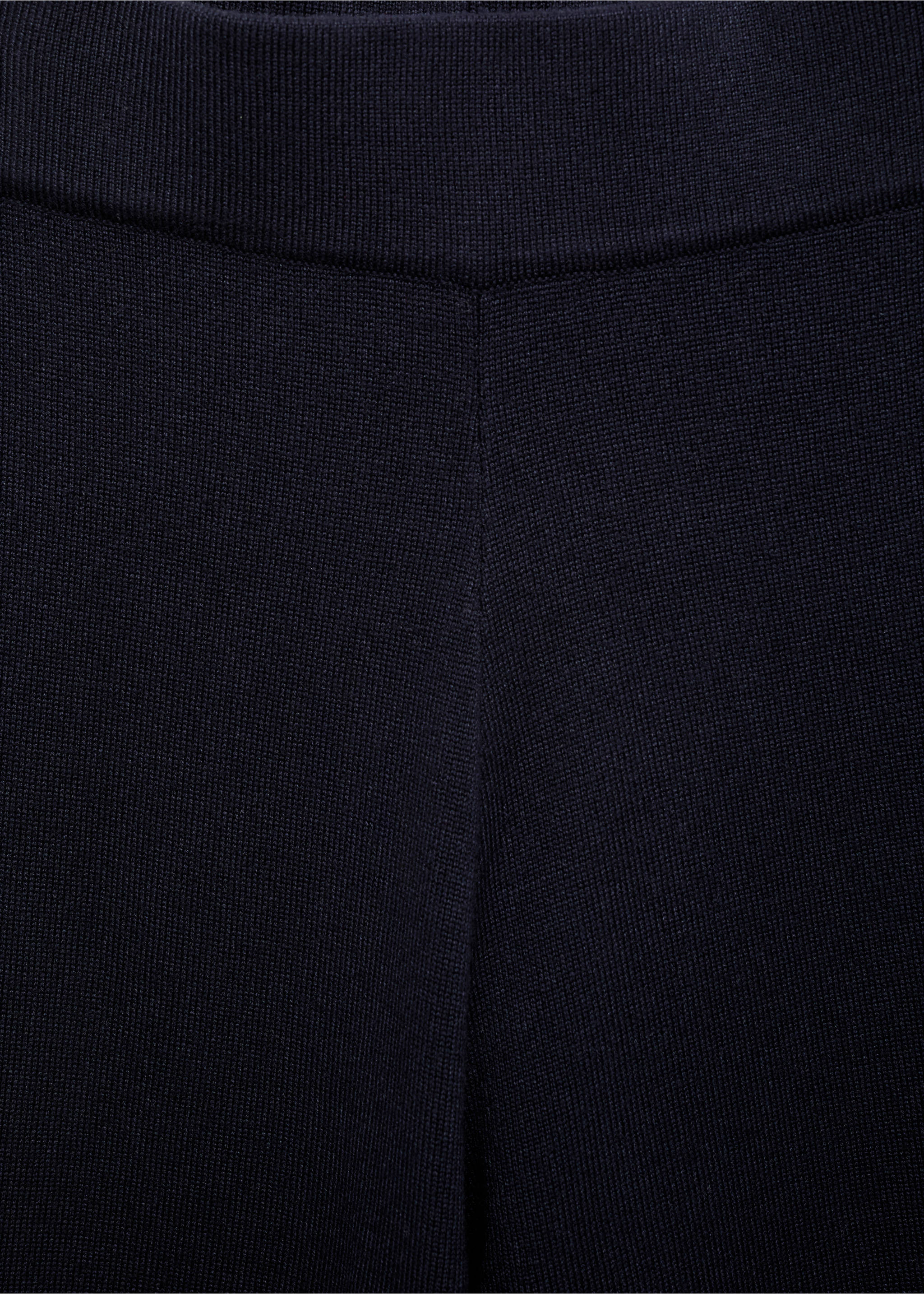 Fine-knit wide leg trousers - Details of the article 8, Dark Navy. Ref: 17044776-00.