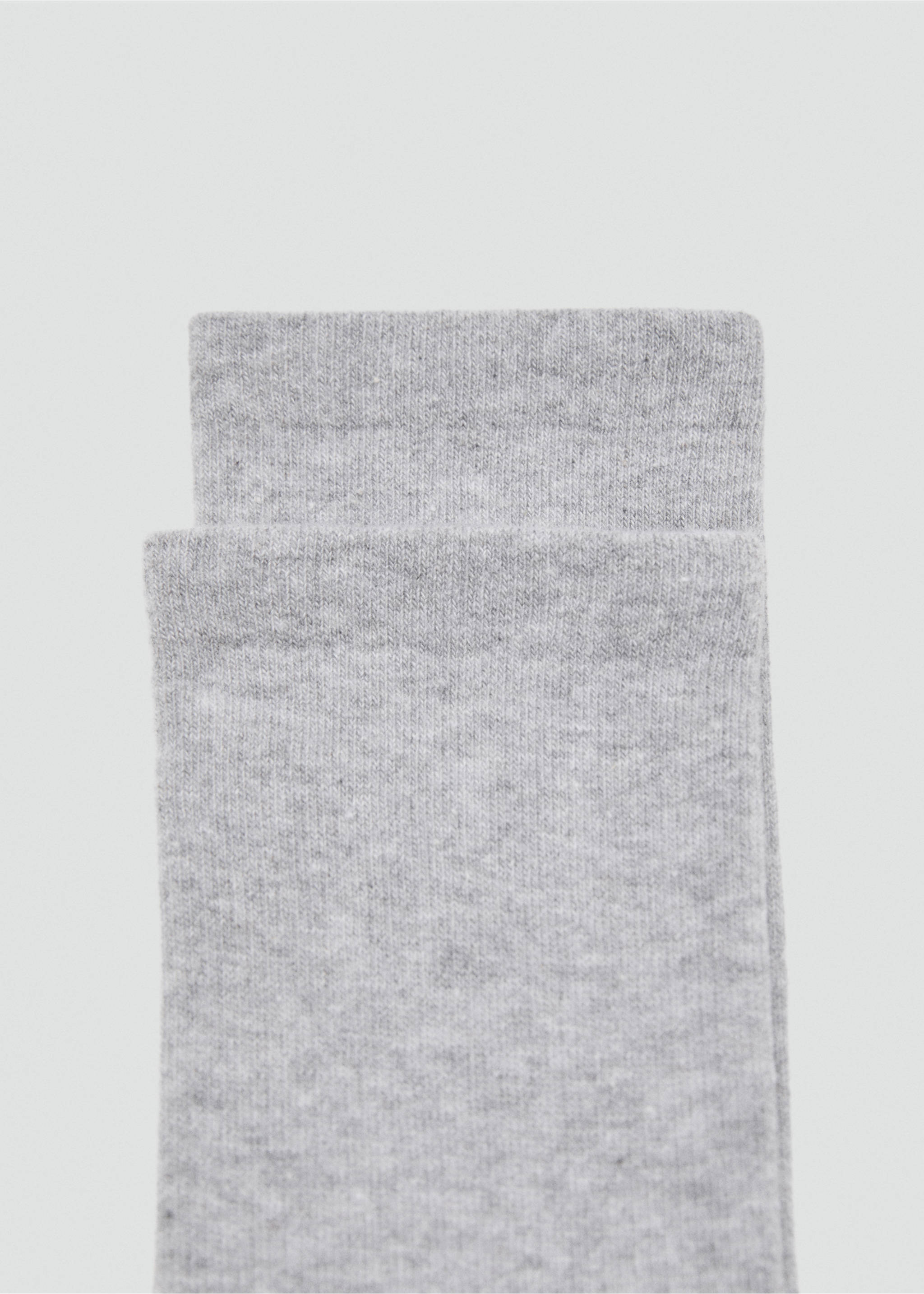 Cotton socks - Medium plane, Light Heather Grey. Ref: 17044777-00.