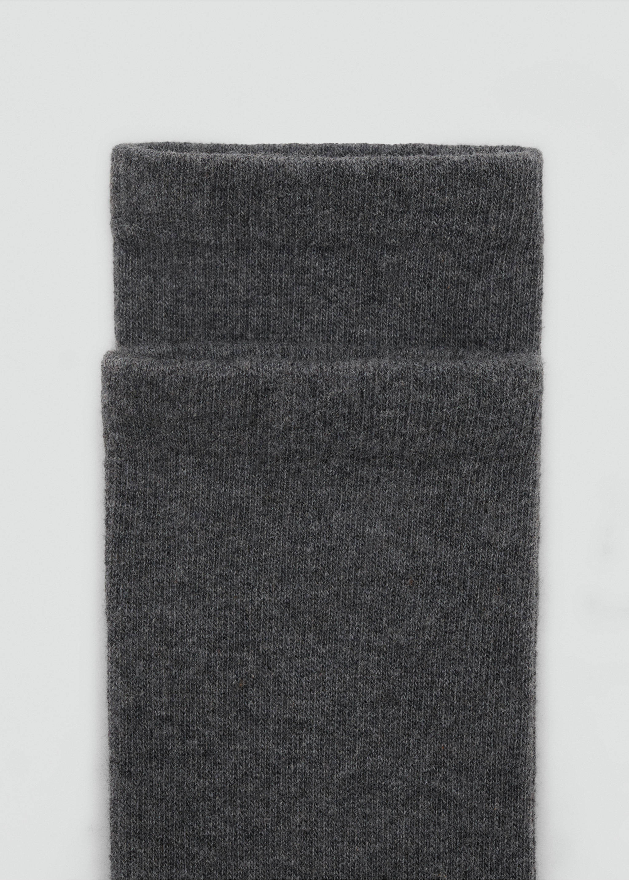 Cotton socks - Medium plane, Dark Heather Grey. Ref: 17044777-00.