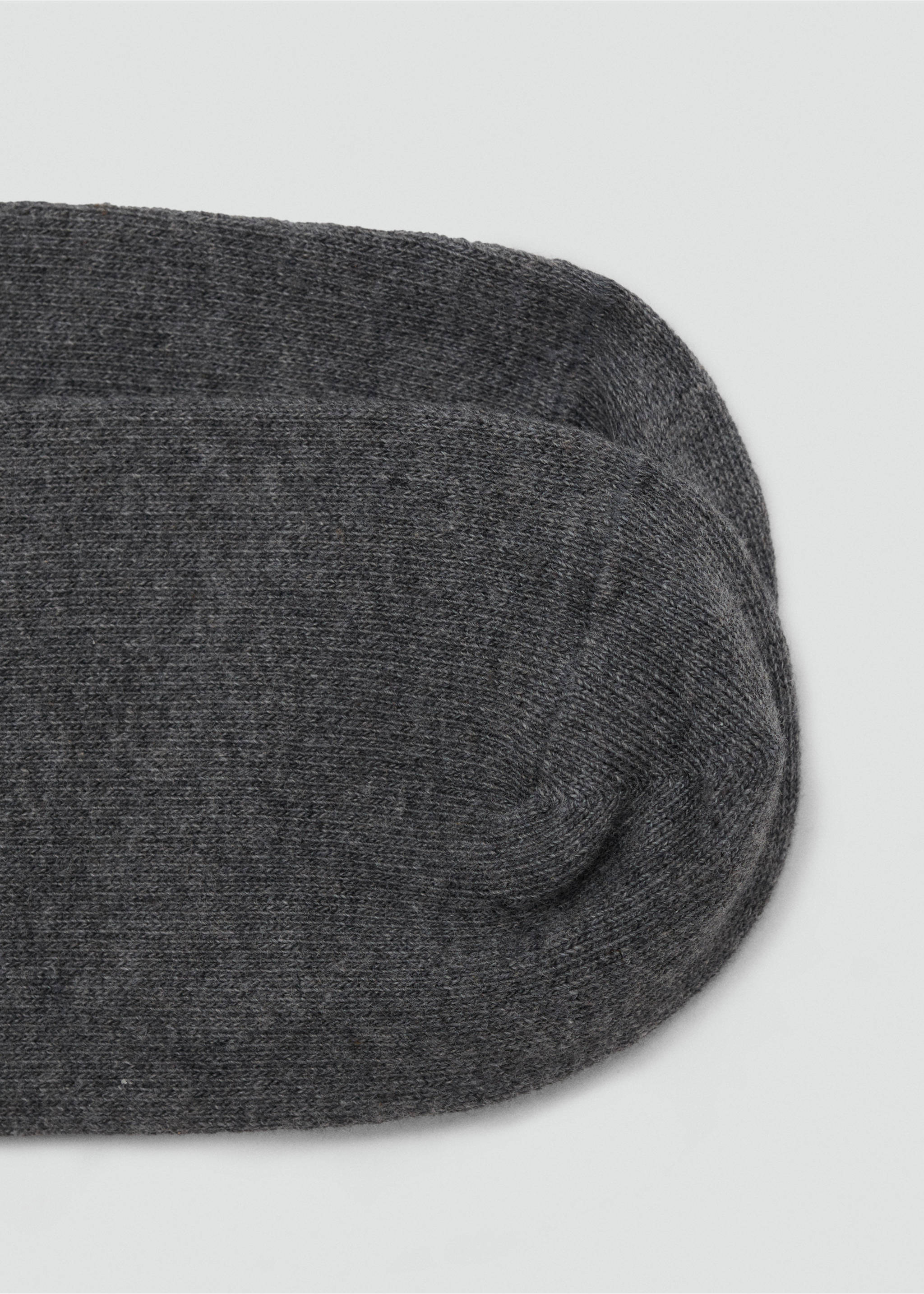 Cotton socks - Details of the article 1, Dark Heather Grey. Ref: 17044777-00.