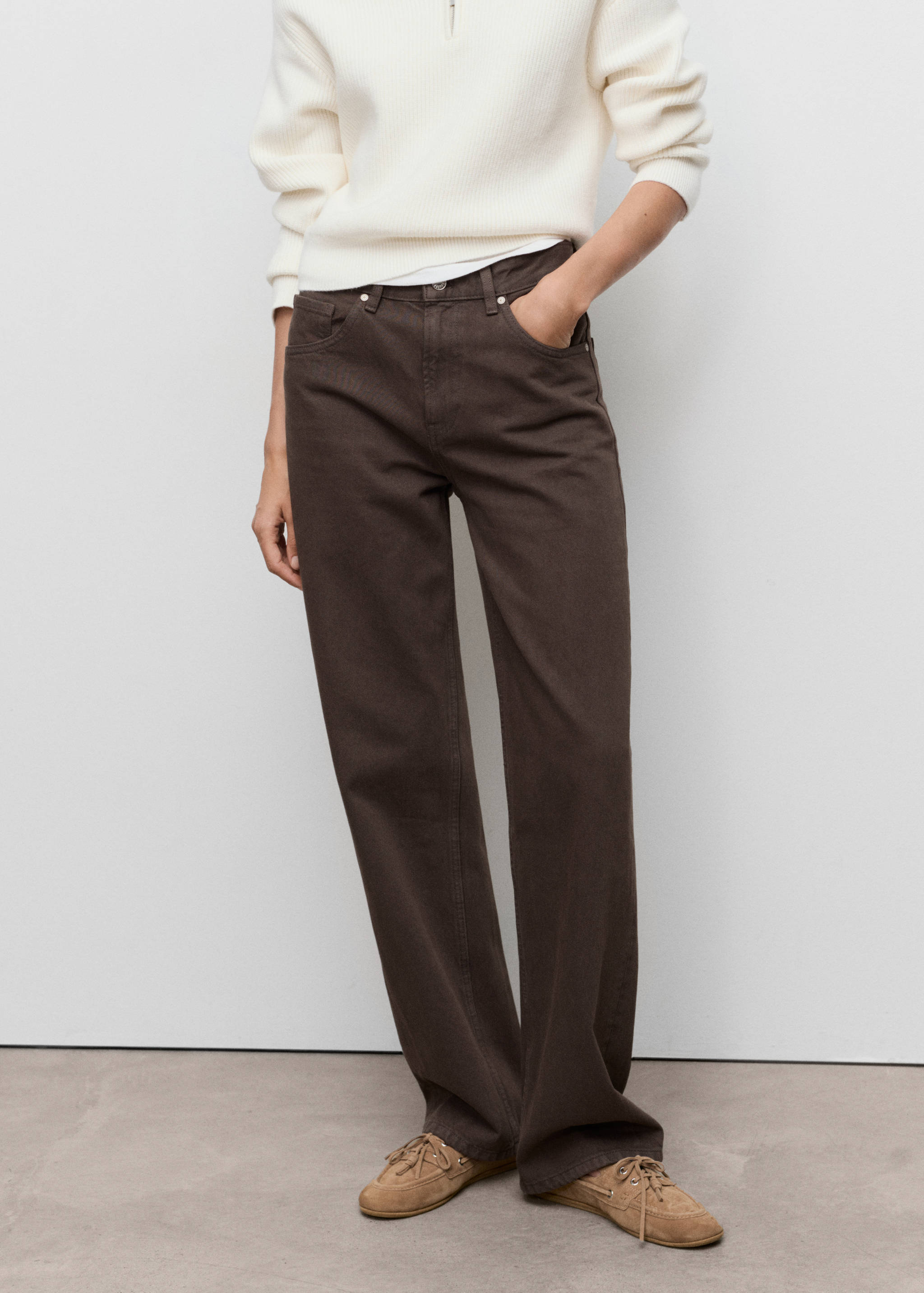 Miami medium-rise straight-fit jeans - Medium plane