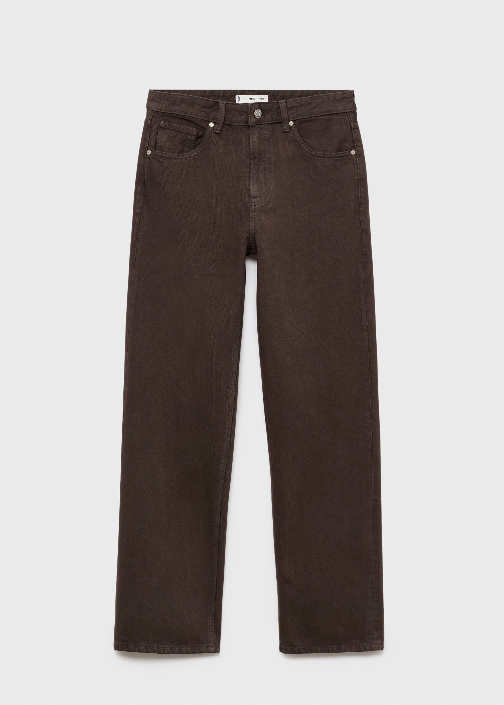 Miami medium-rise straight-fit jeans - Article without model, Chocolate. Ref: 17044782-00.