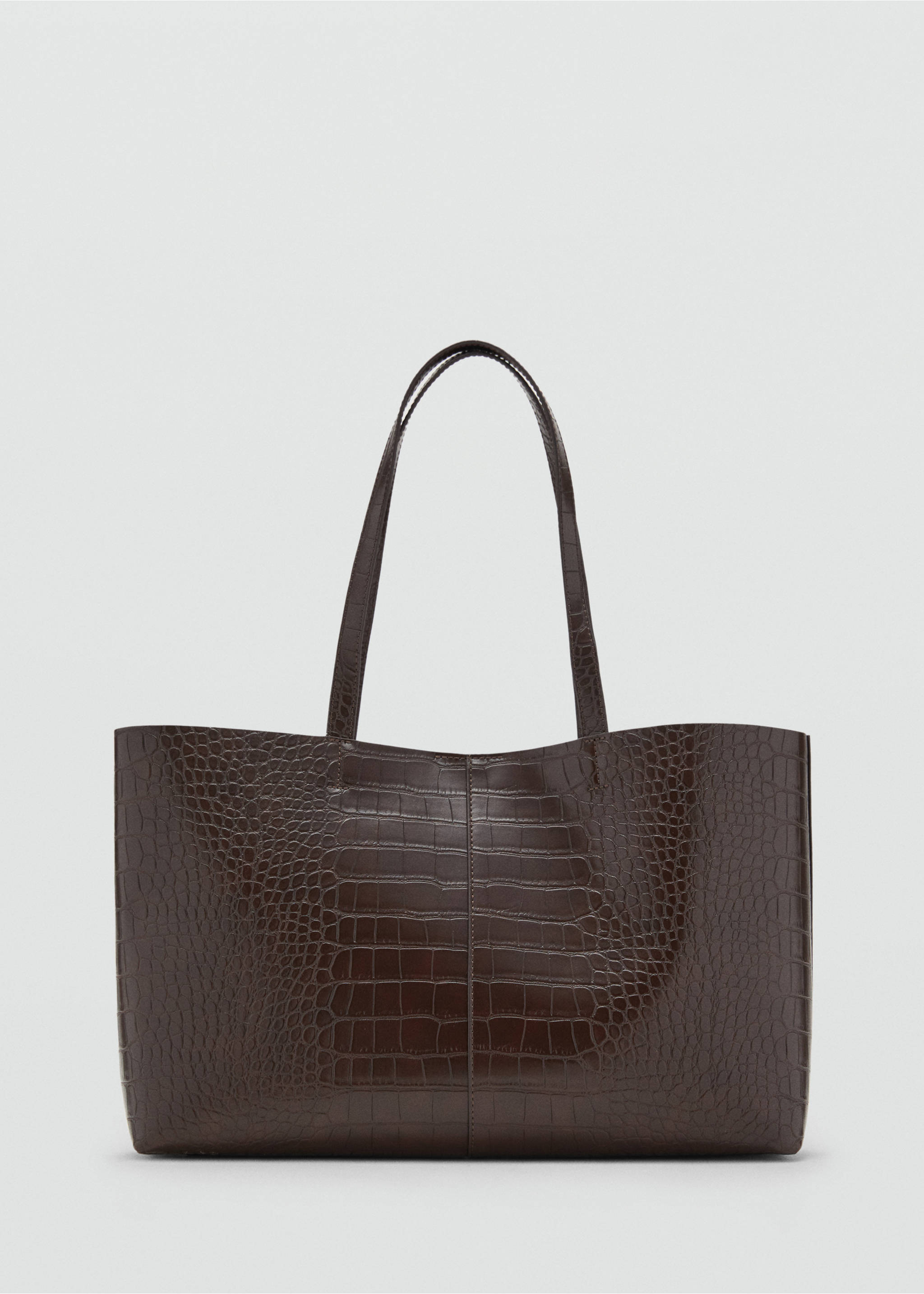 Sac cabas anse double - Article sans modèle, Chocolat. Ref: 17044784-00.