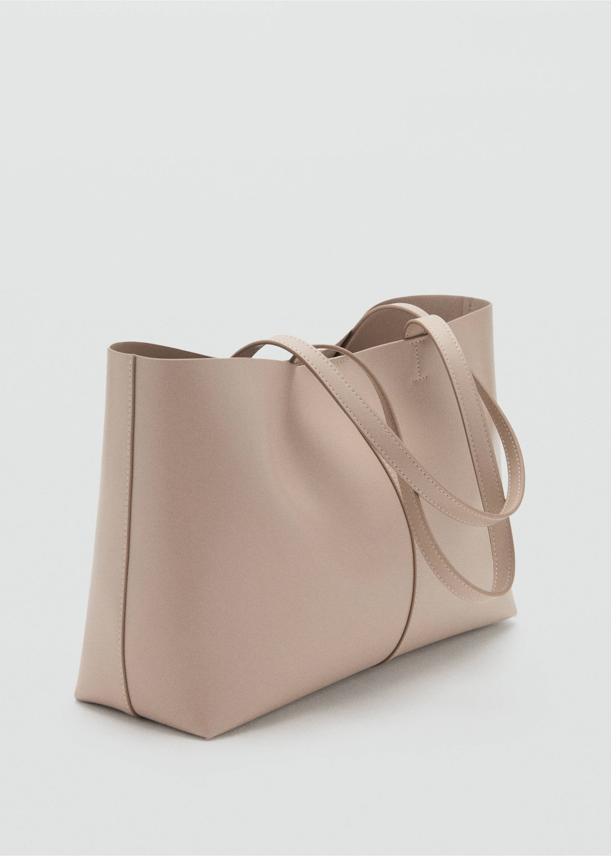 Sac cabas anse double - Plan moyen, Marron moyen. Ref: 17044784-00.