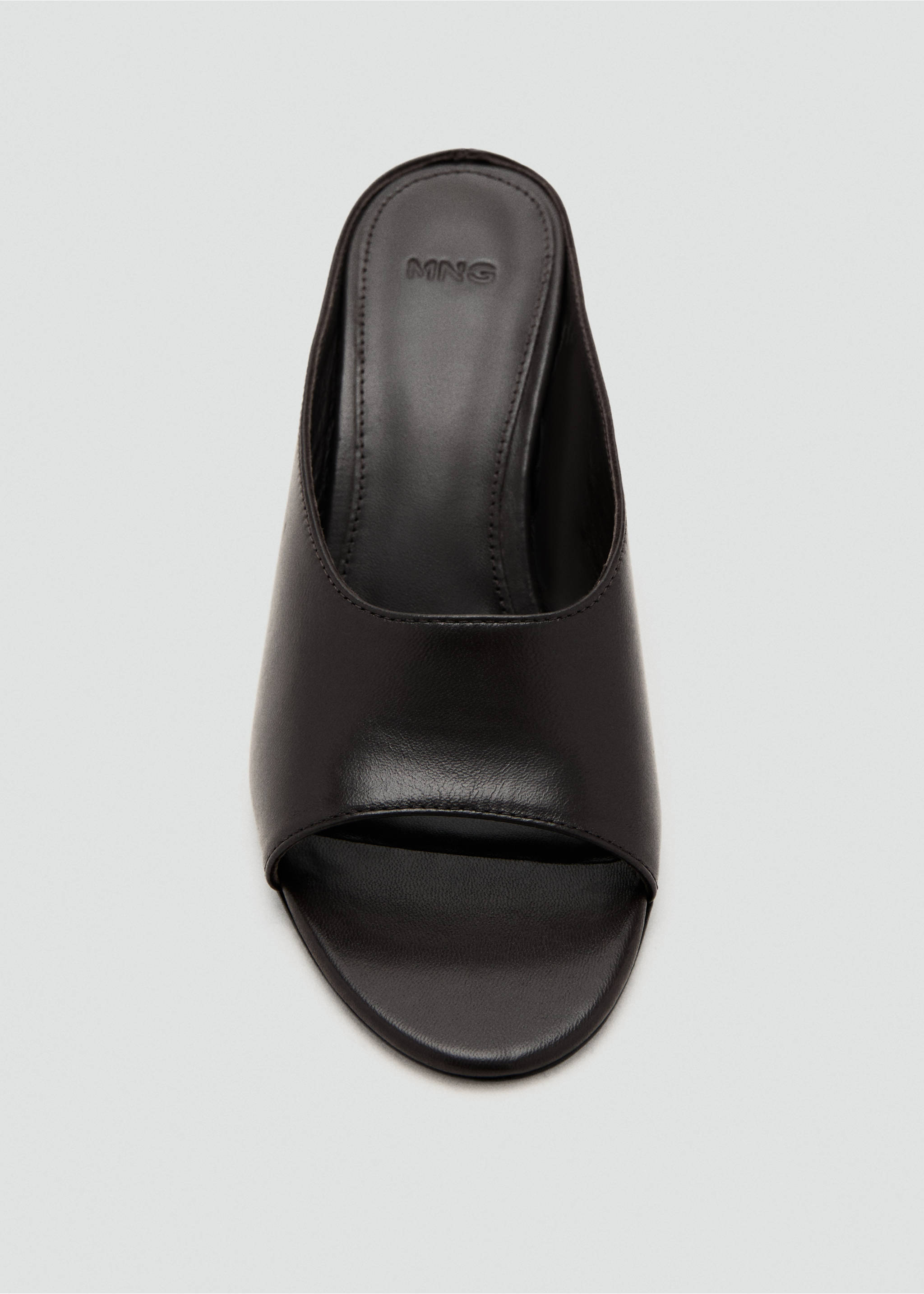 Leather wedge sandals - Details of the article 3, Chocolate. Ref: 17044786-00.