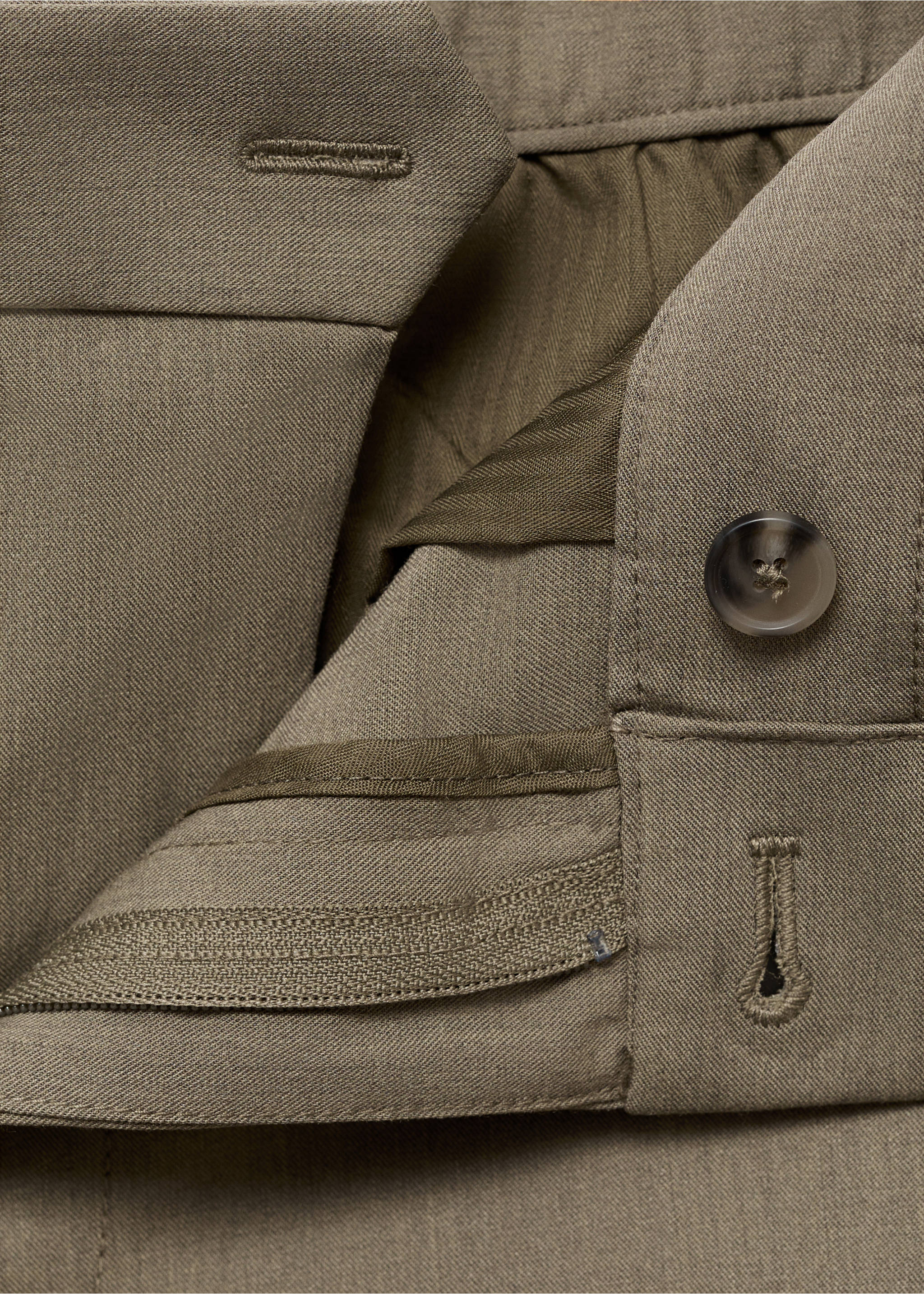 Pantalon Bologna cropped slim-fit - Détail de l'article 8, Kaki. Ref: 17045140-00.