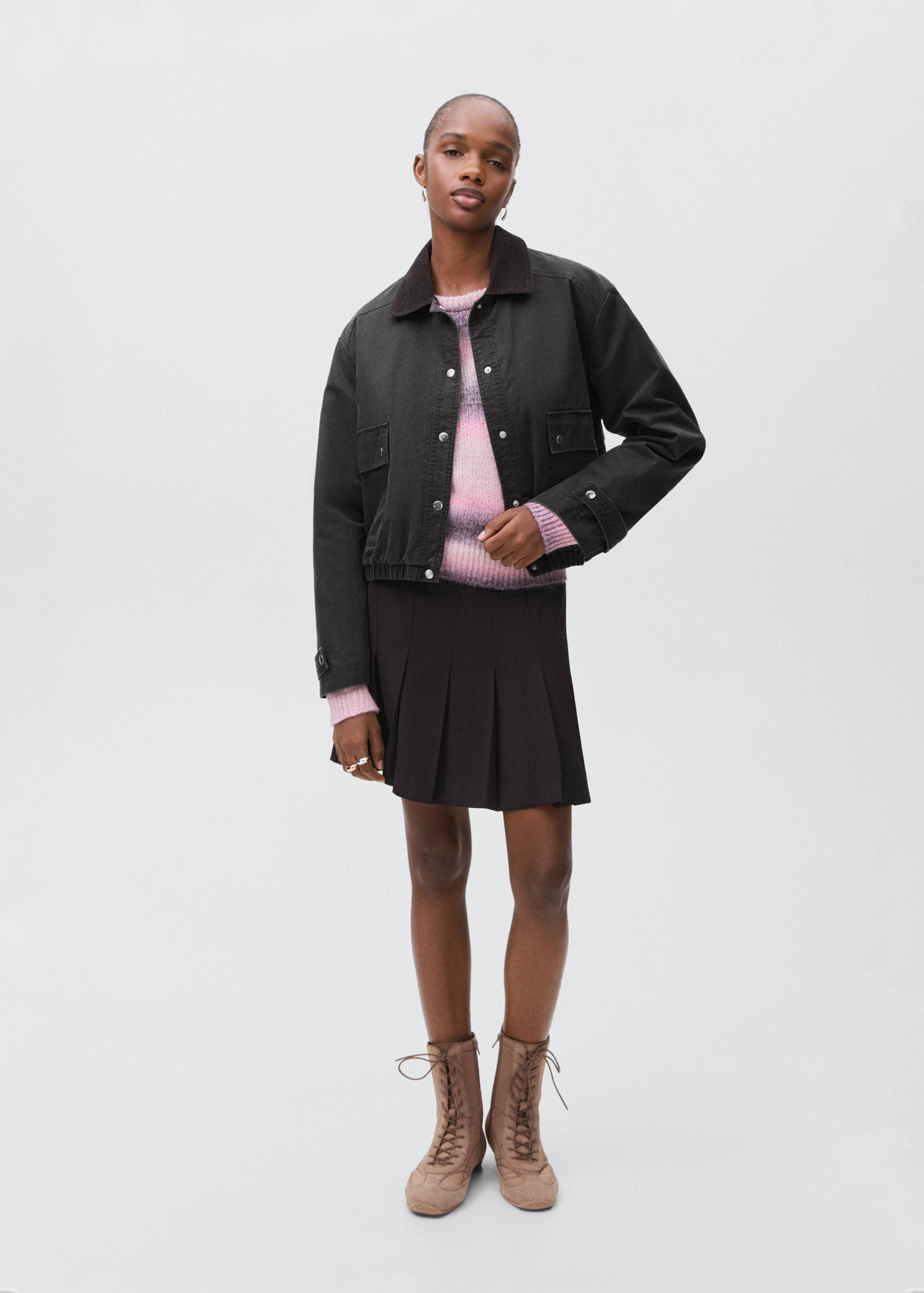 Bomber jacket with shirt collar - General plane