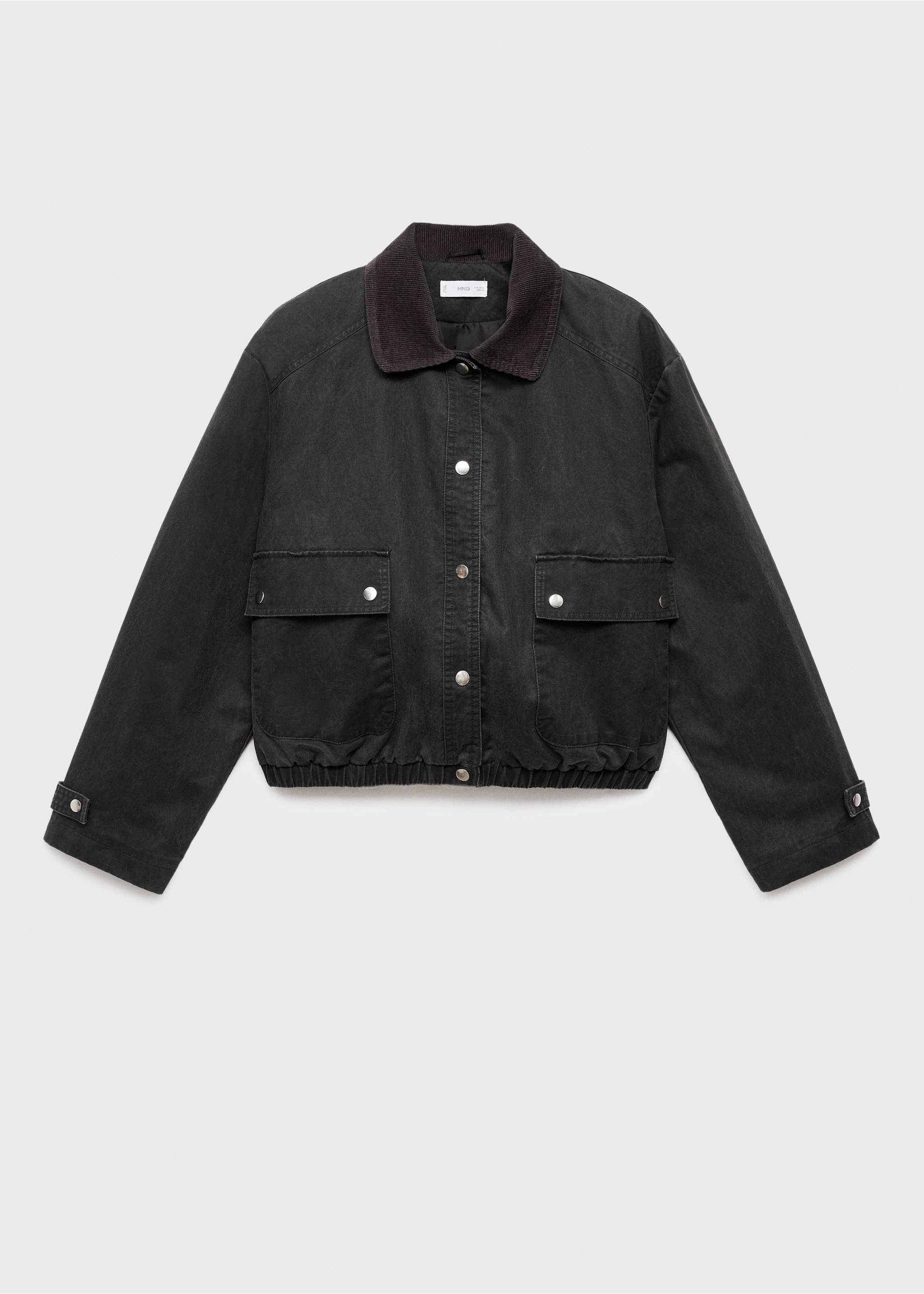 Bomber jacket with shirt collar - Article without model, Charcoal. Ref: 17045141-00.