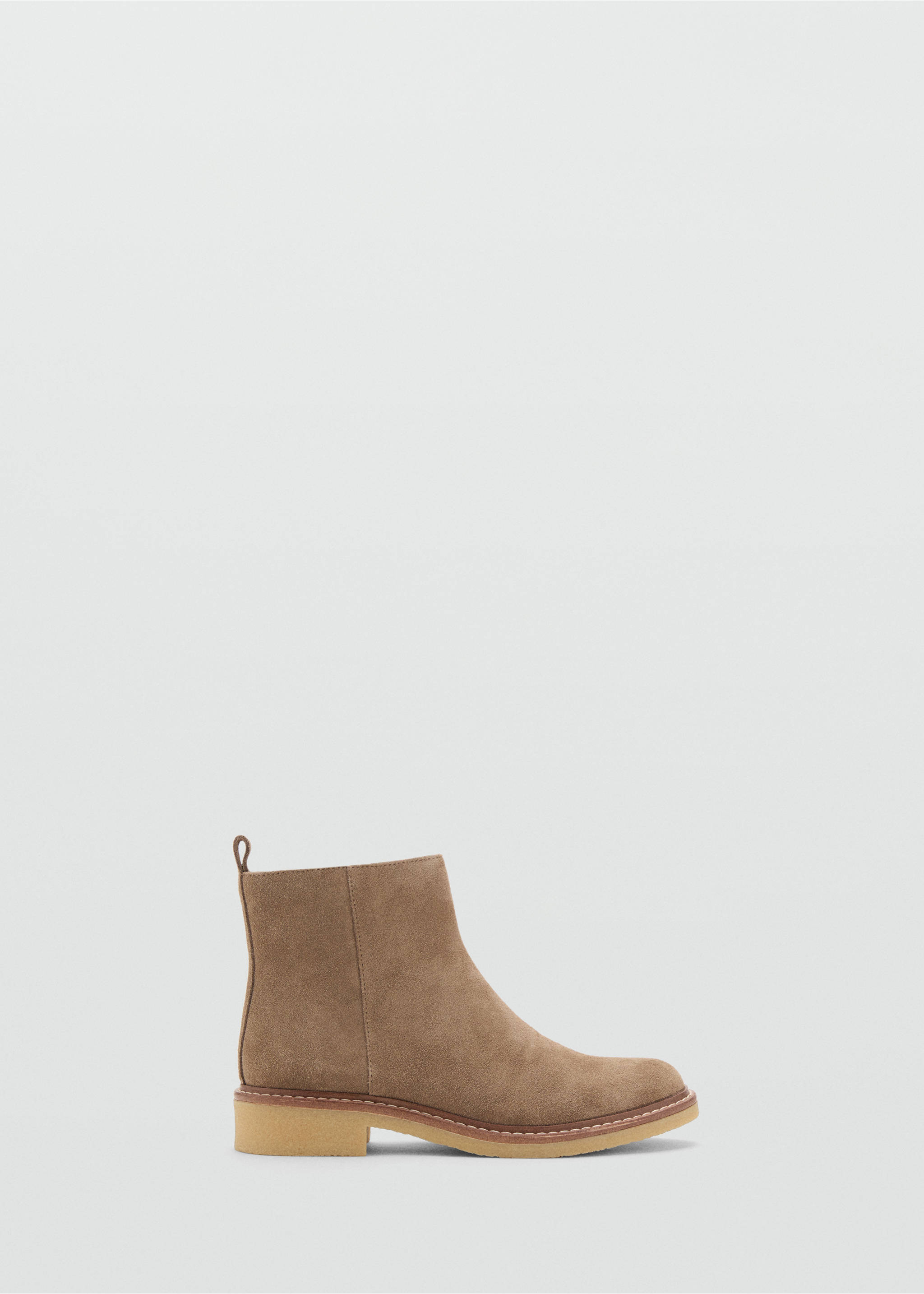 Suede leather ankle boots - Article without model, Medium Brown. Ref: 17045143-00.