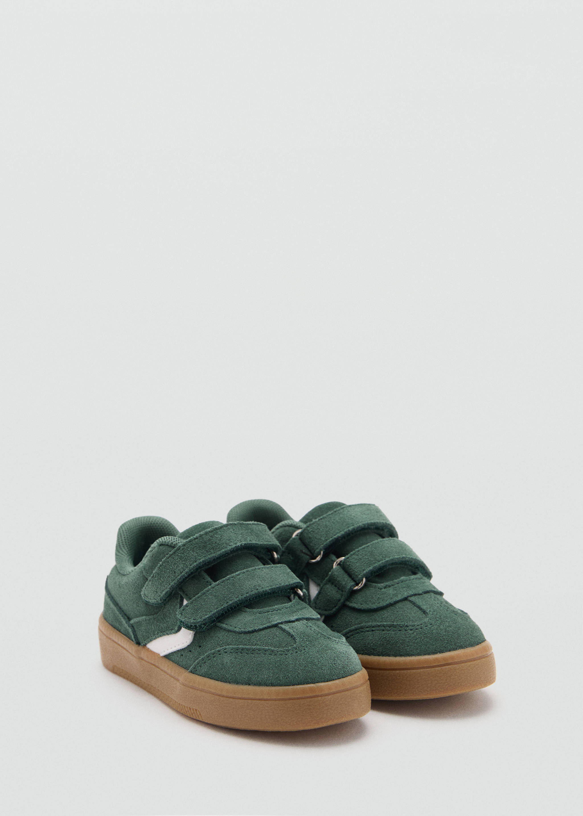 Leather mixed sneakers - Medium plane