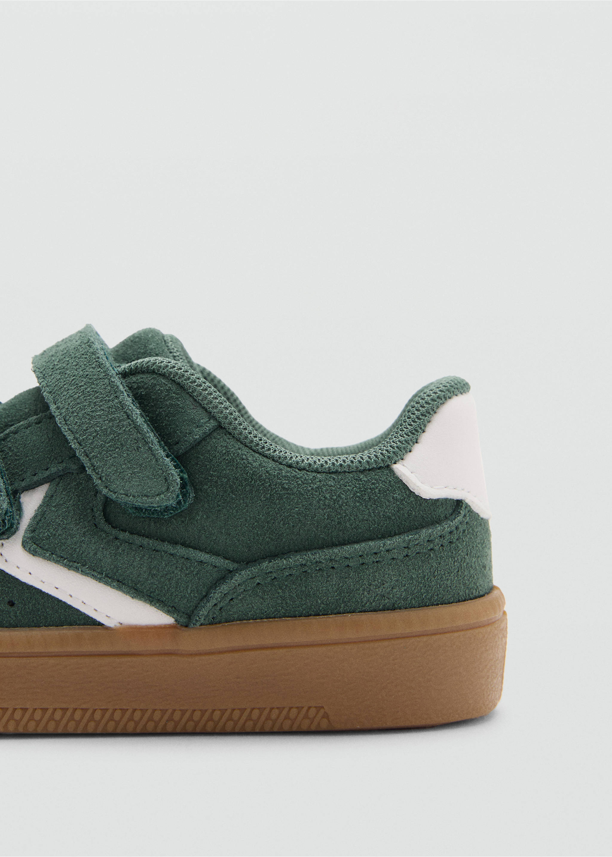 Leather mixed sneakers - Details of the article 1, Dark Green. Ref: 17045148-00.