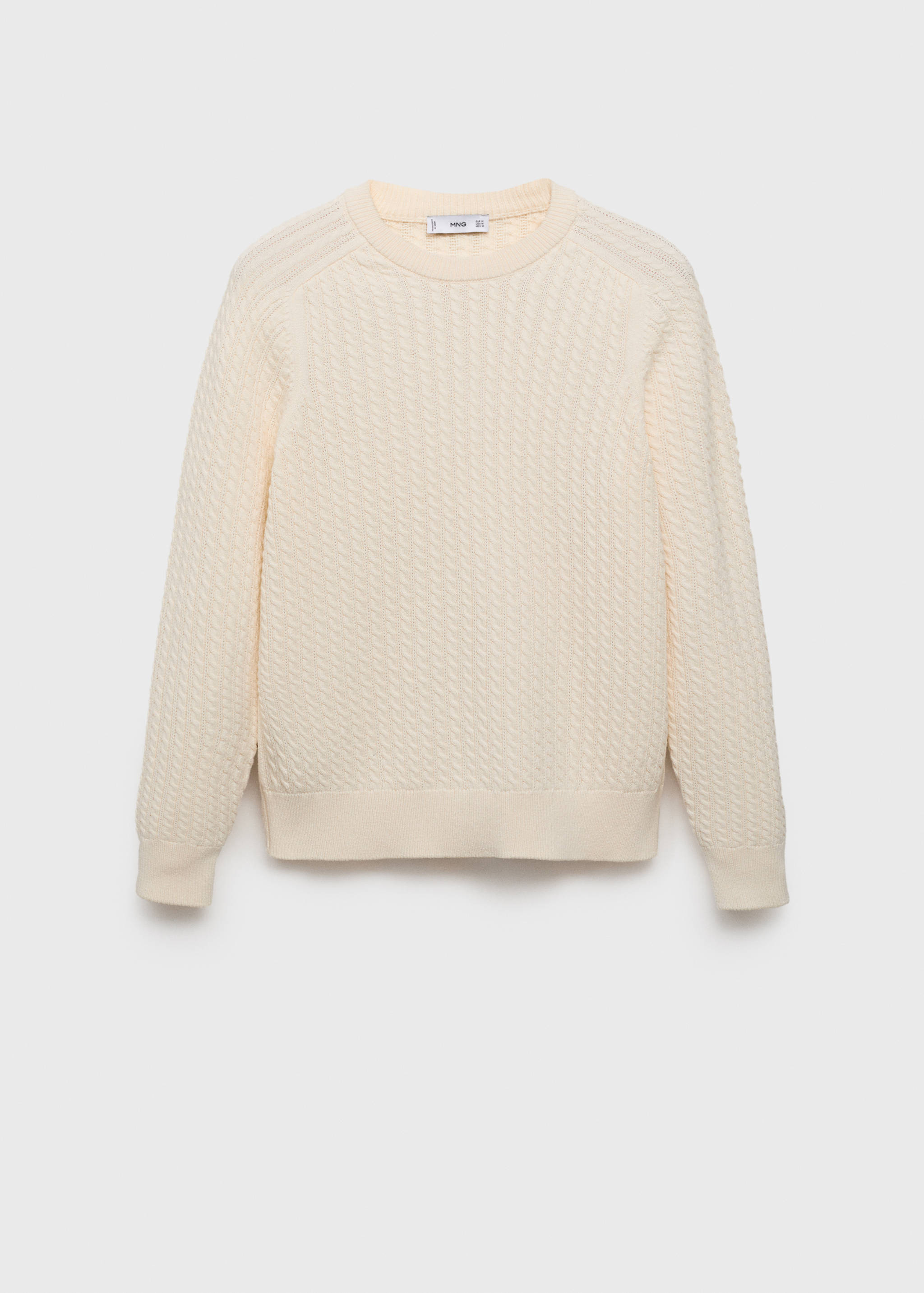 100% cotton braided sweater - Article without model