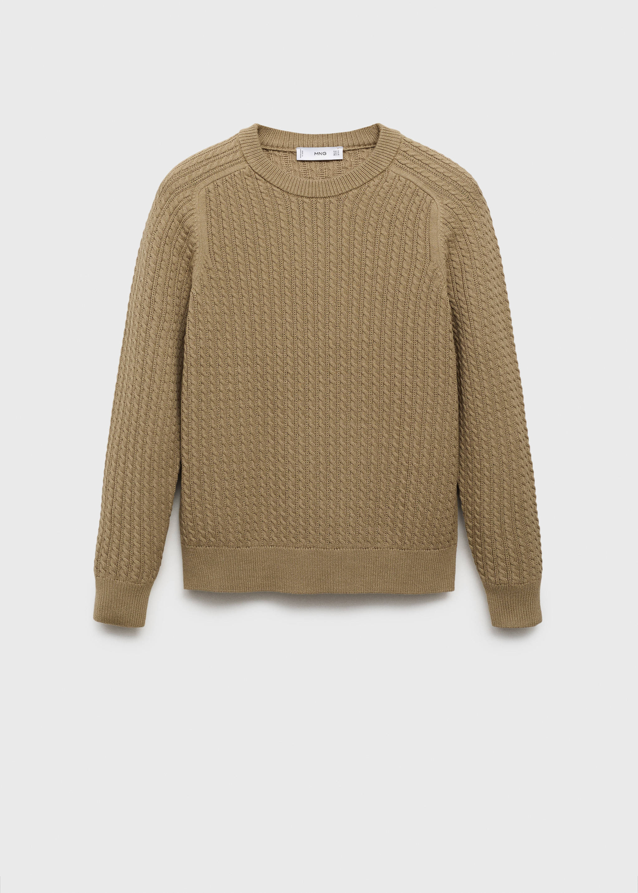 100% cotton braided sweater - Article without model