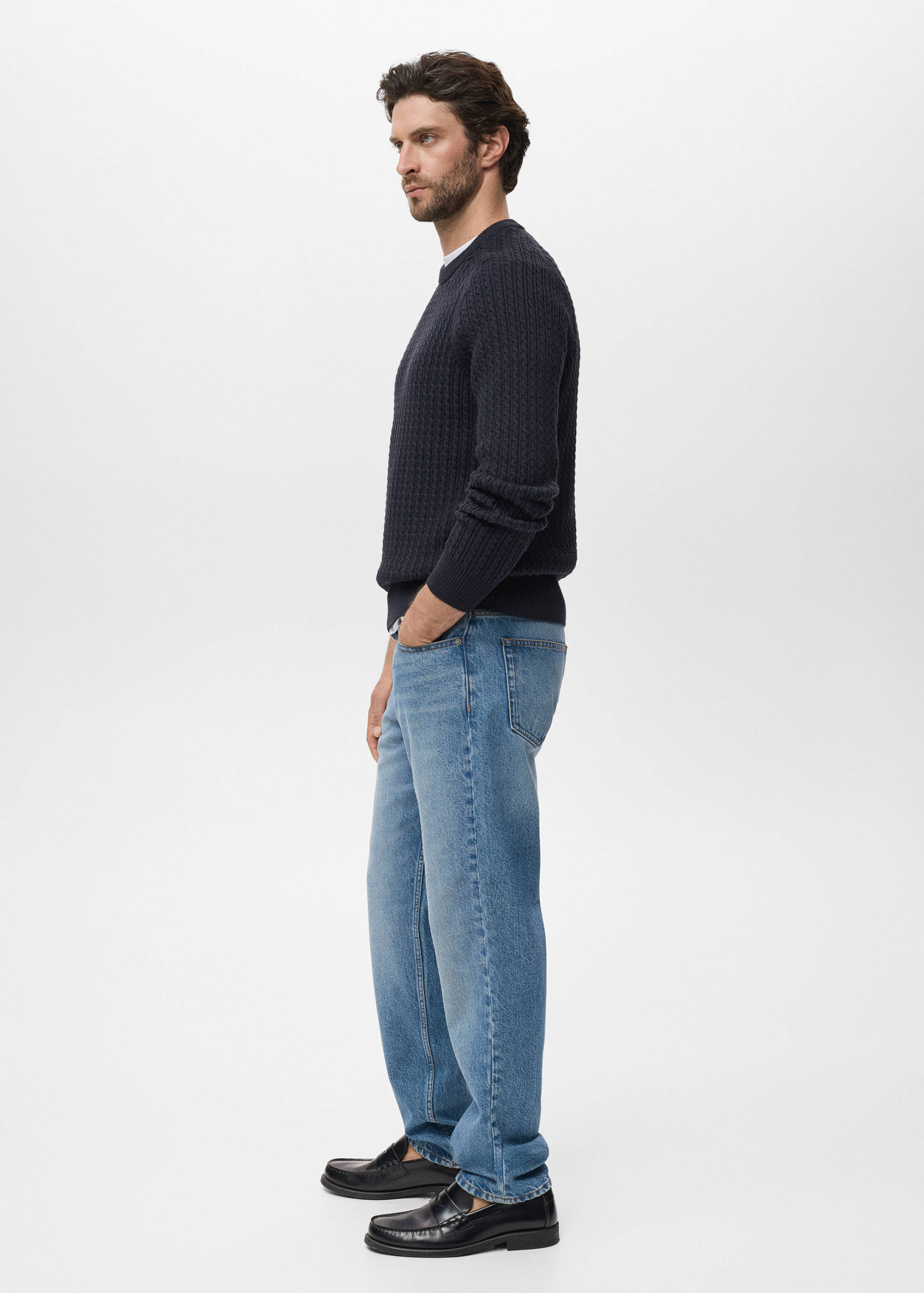 100% cotton braided sweater - Details of the article 2