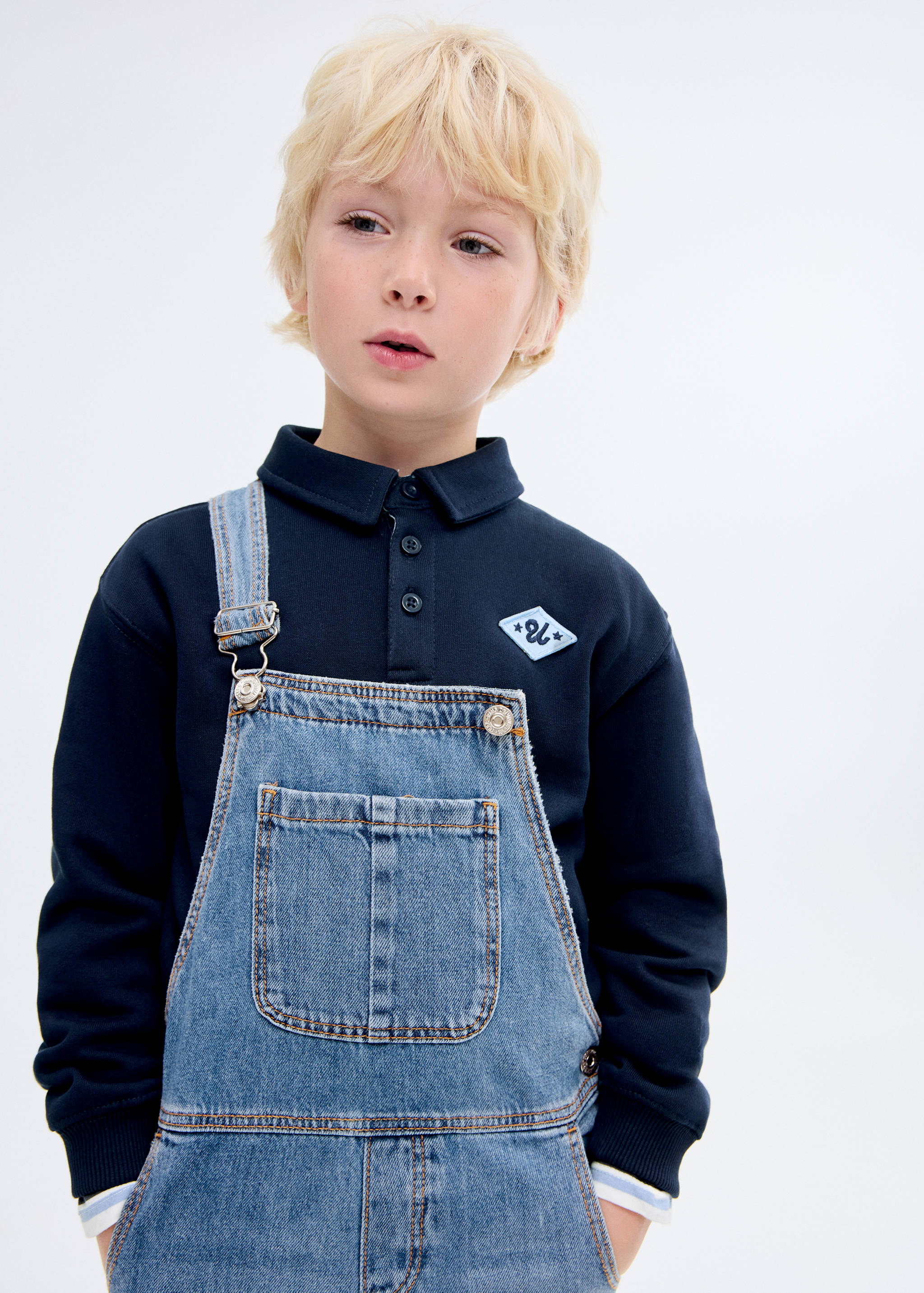 100% cotton polo-style sweatshirt - Medium plane