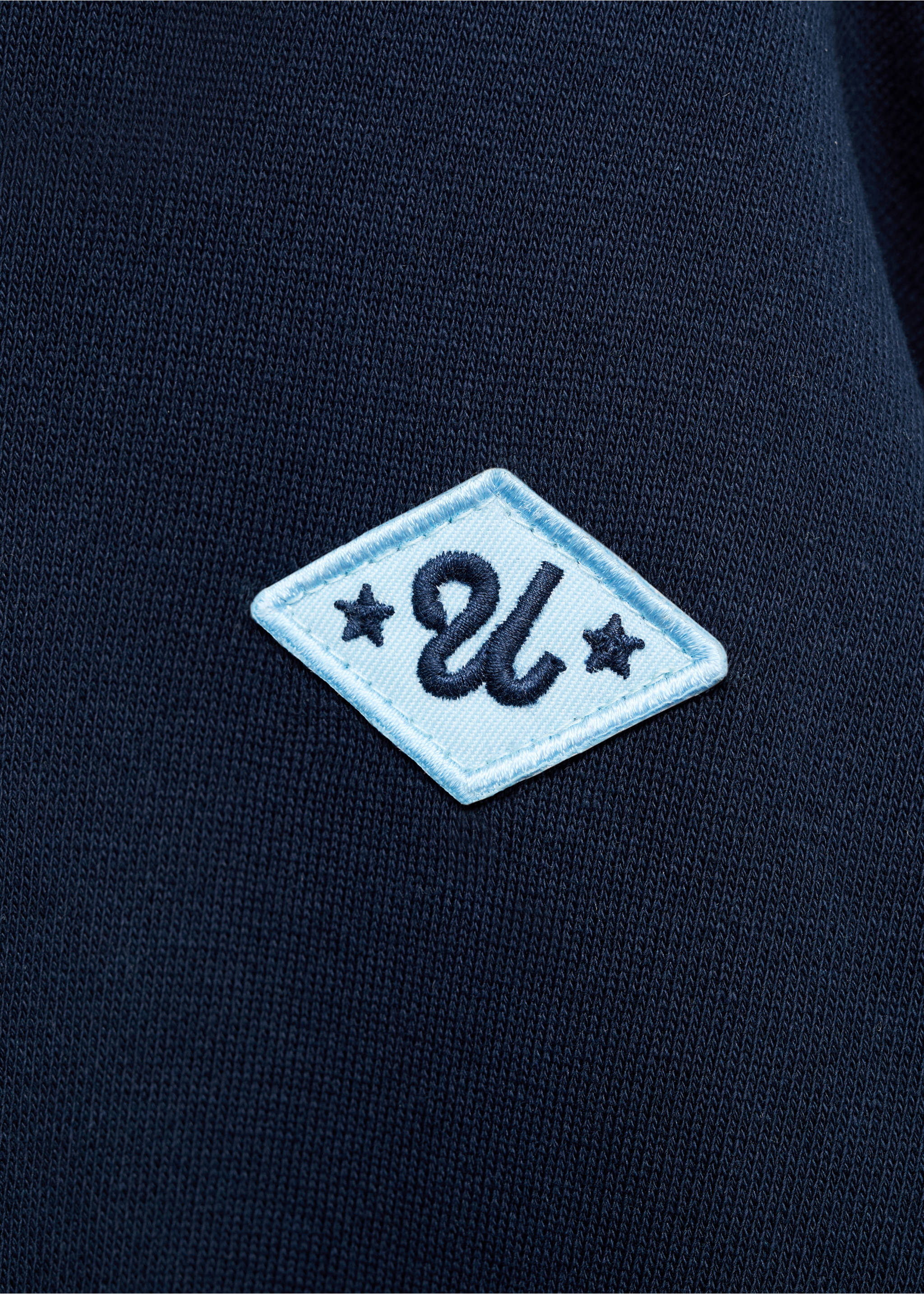 100% cotton polo-style sweatshirt - Details of the article 0, Navy. Ref: 17045154-00.