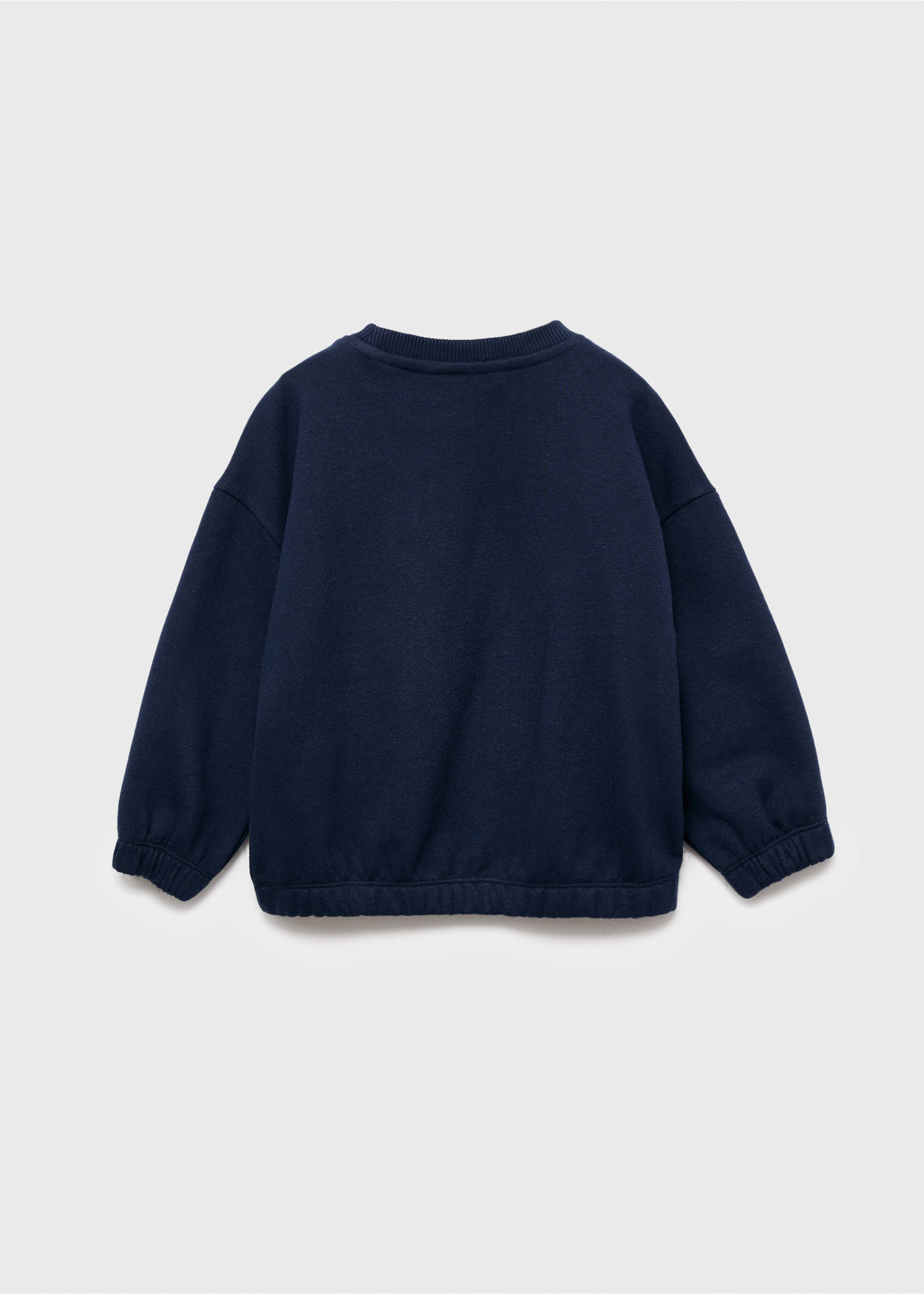 Printed embossed sweatshirt - Reverse of the article, Navy. Ref: 17045155-00.