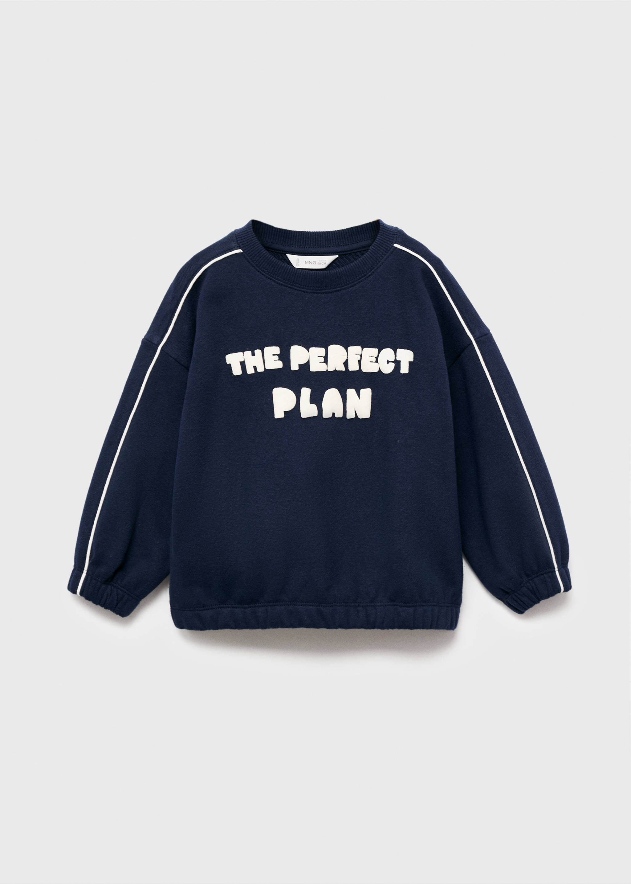 Printed embossed sweatshirt - Article without model, Navy. Ref: 17045155-00.