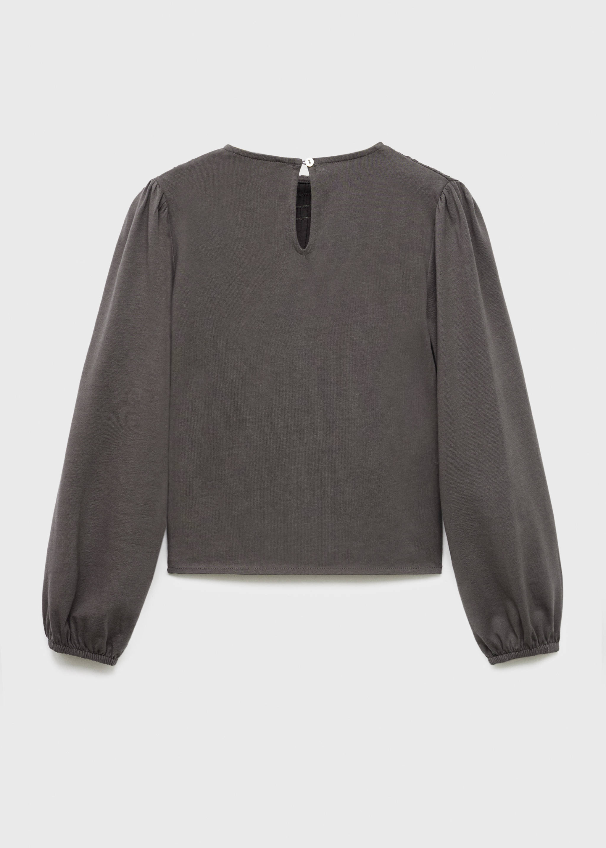 Long-sleeved t-shirt with ruffles - Reverse of the article