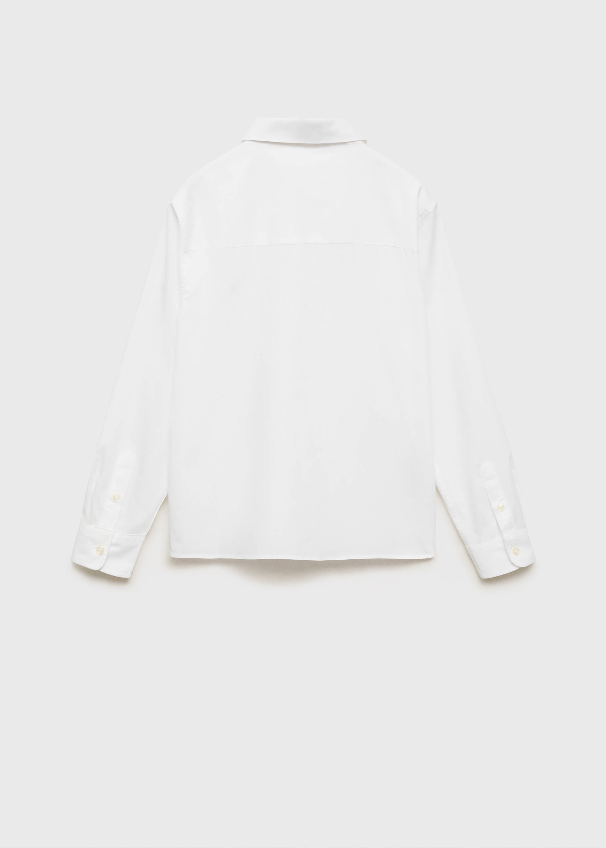 Oxford cotton shirt - Reverse of the article, White. Ref: 17045158-00.
