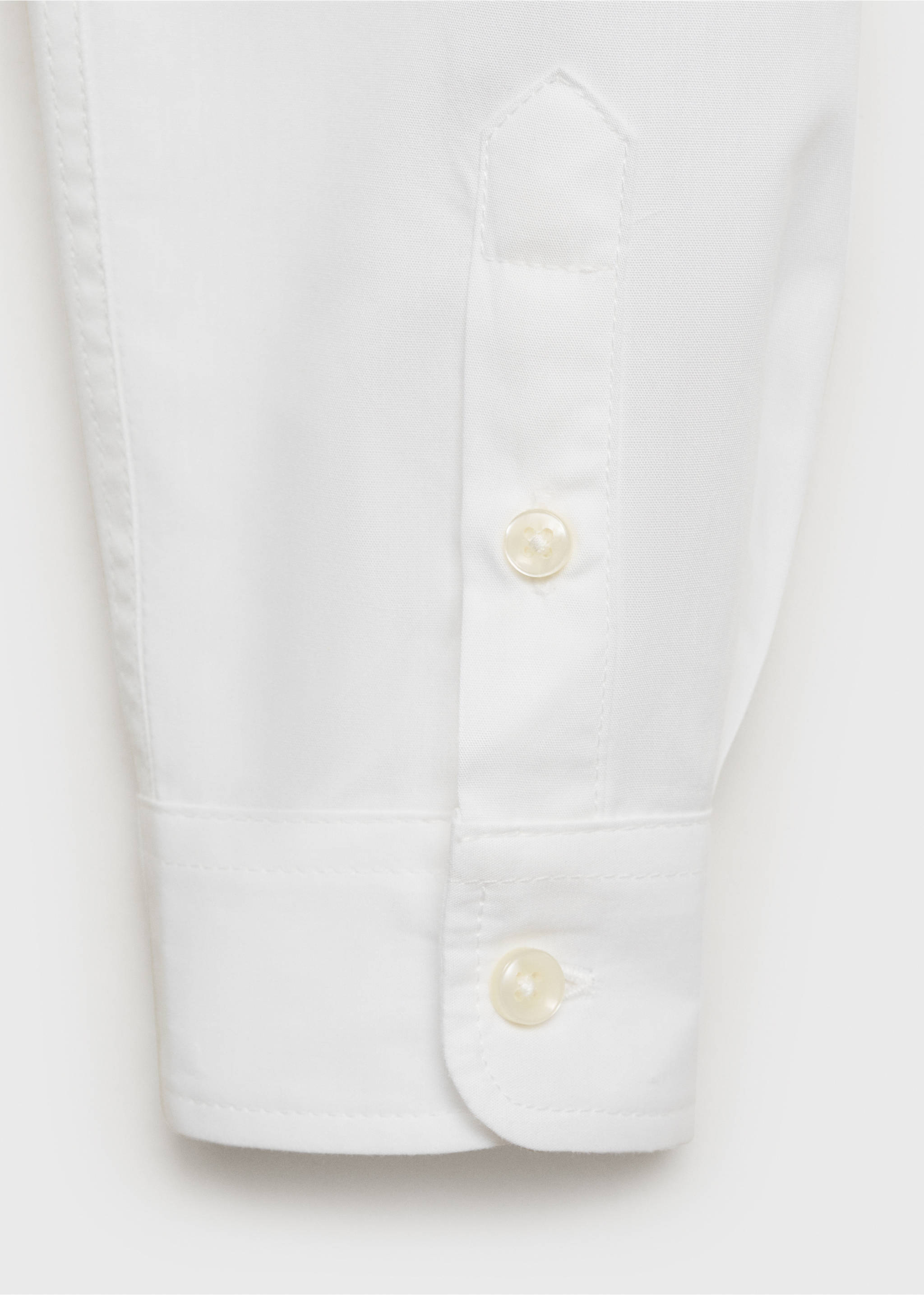 Oxford cotton shirt - Details of the article 0, White. Ref: 17045158-00.
