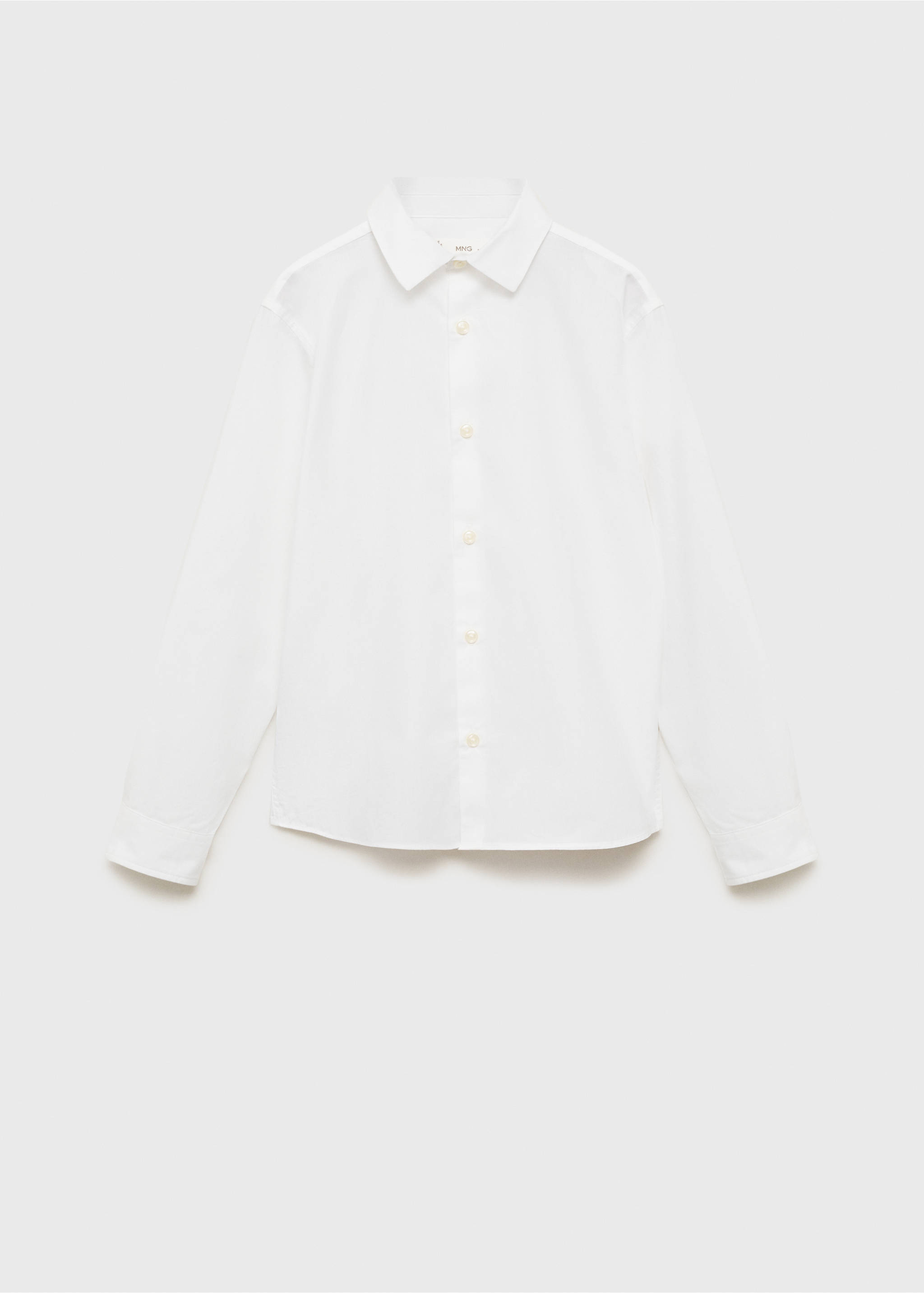 Oxford cotton shirt - Article without model, White. Ref: 17045158-00.