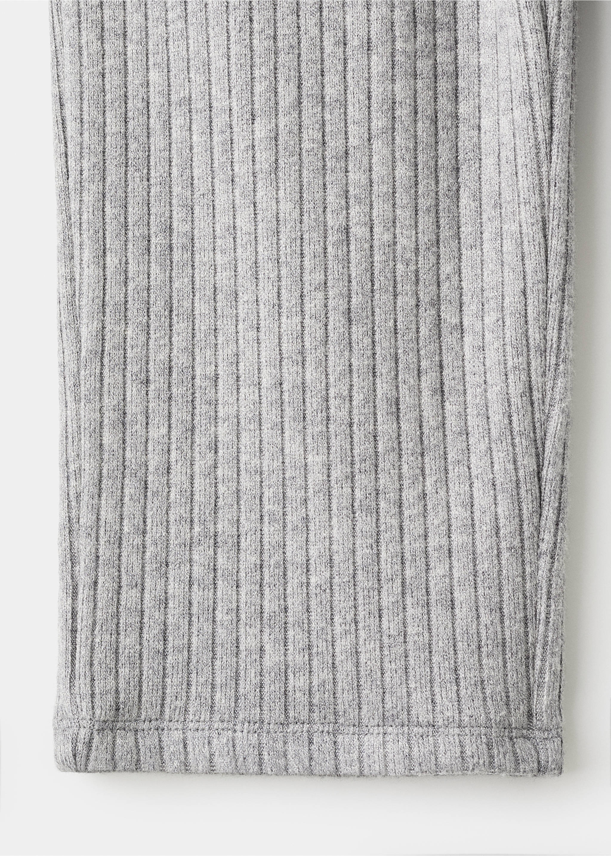 Ribbed trousers - Details of the article 8, Medium Heather Grey. Ref: 17045159-00.