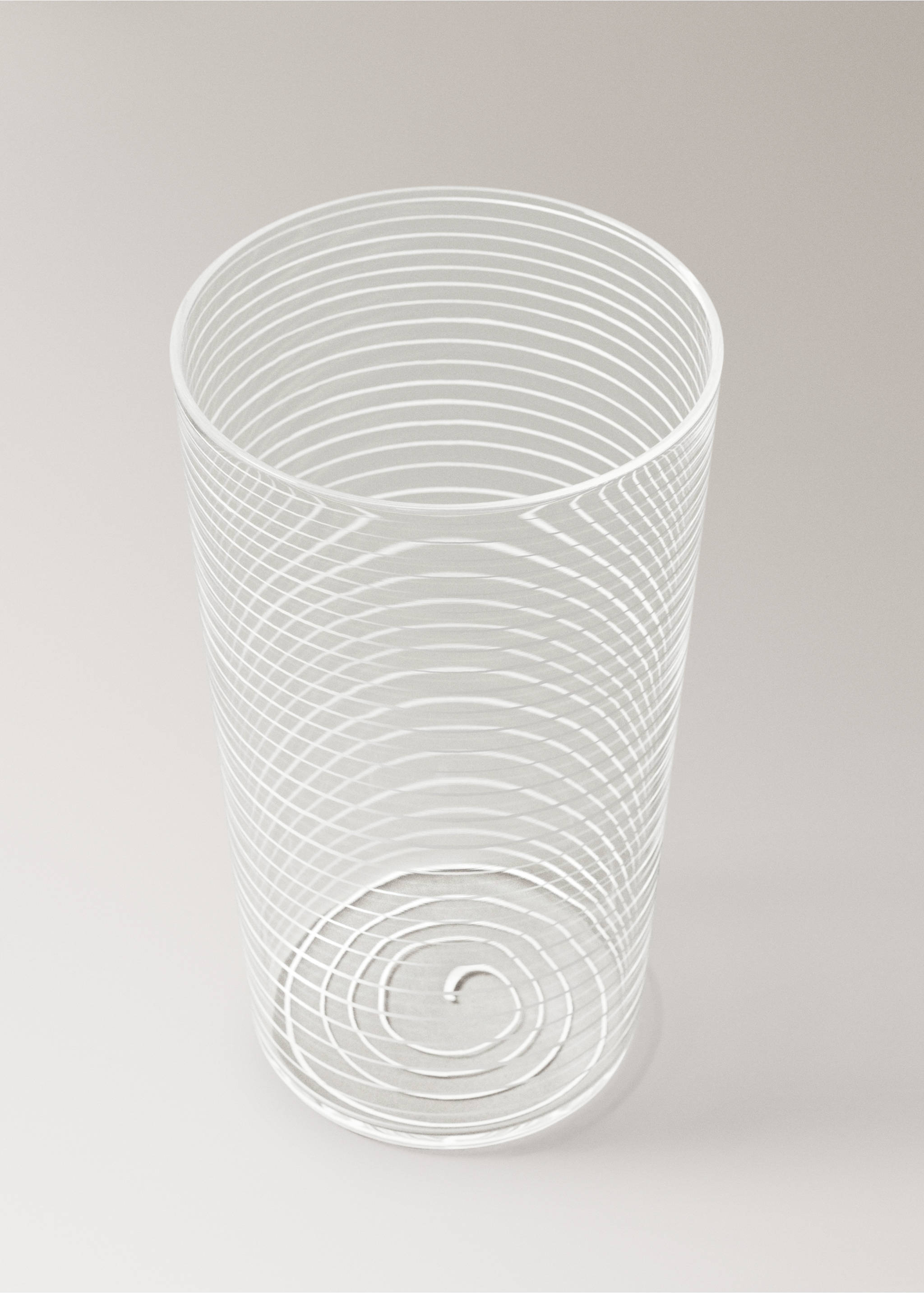 Borosilicate tumbler with lines - Details of the article 2, White. Ref: 17045164-00.