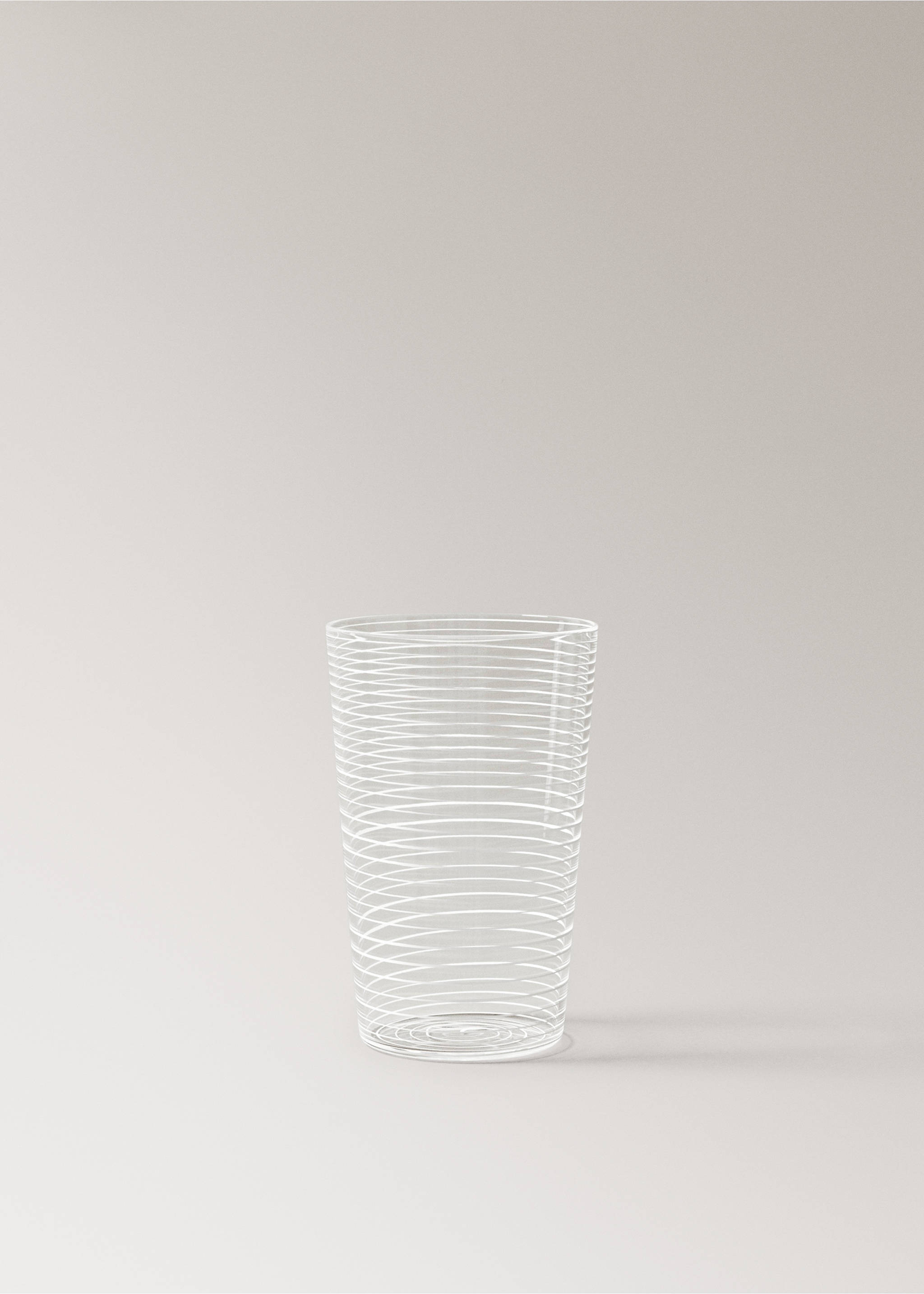 Borosilicate tumbler with lines - Article without model, White. Ref: 17045164-00.