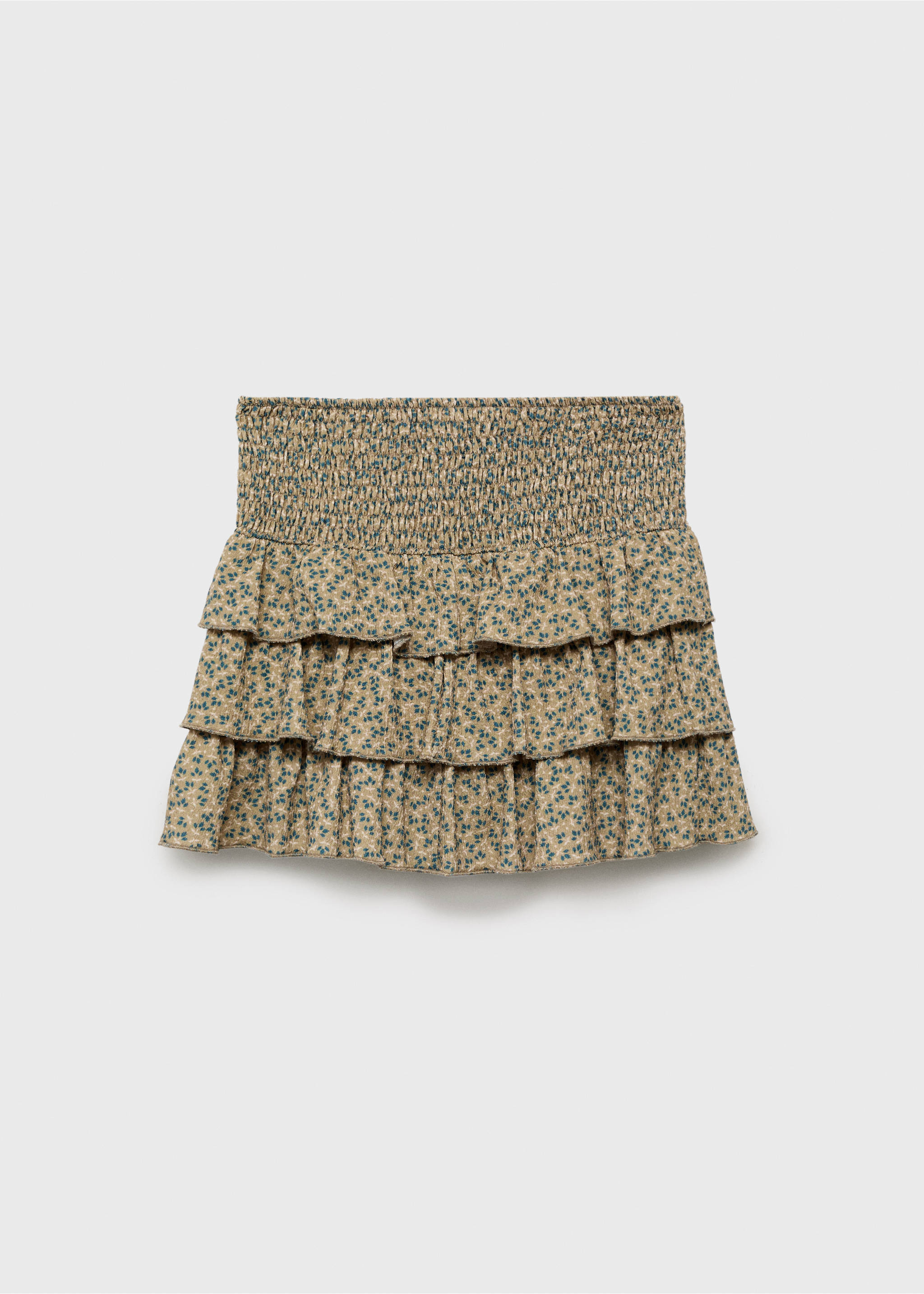 Jupe évasée à fleurs - Verso de l’article, Vert. Ref: 17045167-00.