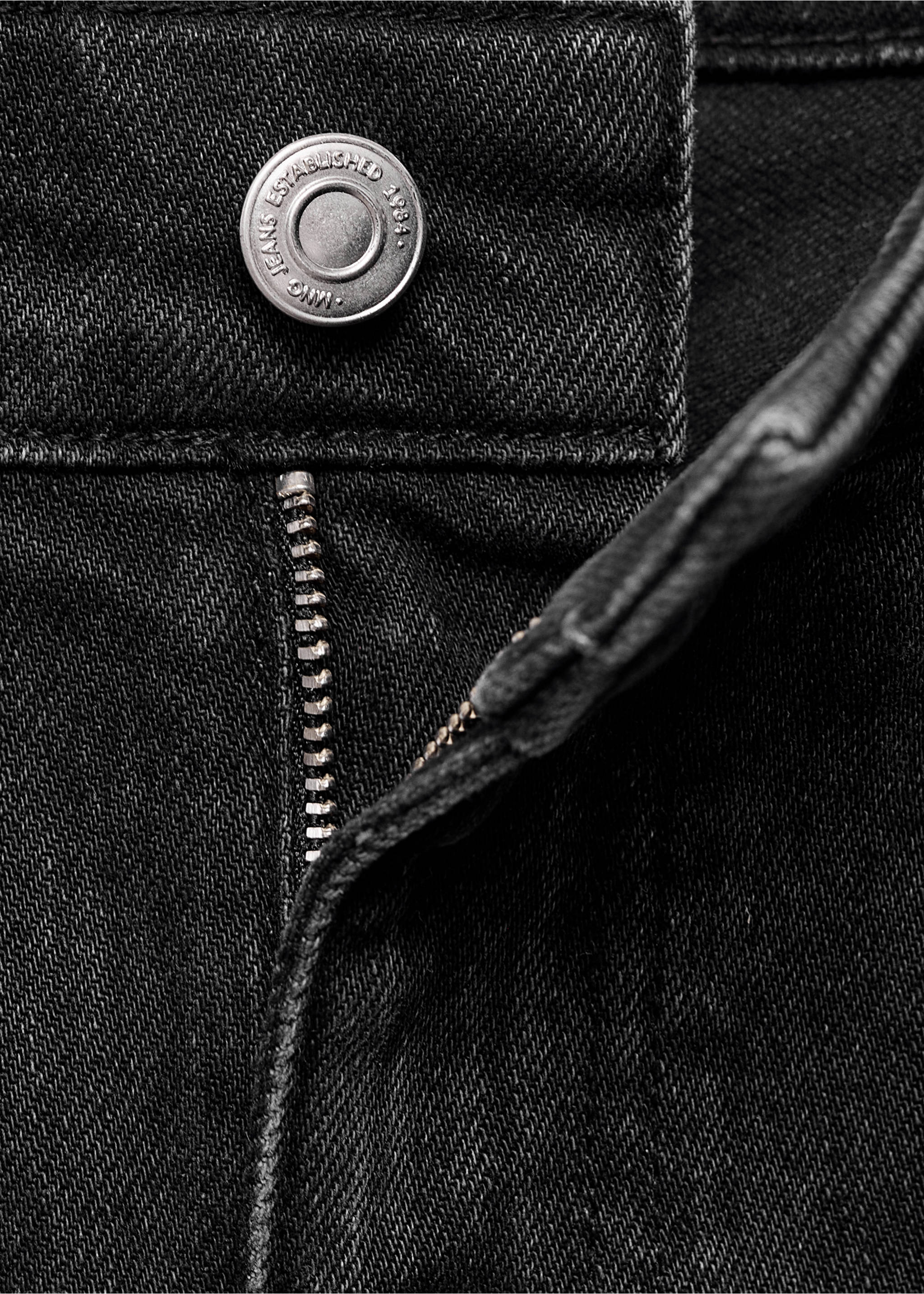 Slim-fit traperice visokog struka - Detalji artikla 8, Crni denim. Ref: 17045171-00.