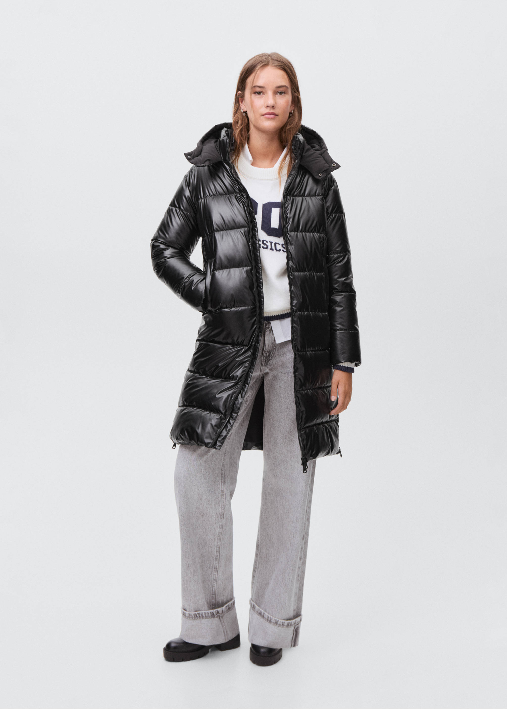 Quilted skin style jacket - General plane, Black. Ref: 17045785-00.