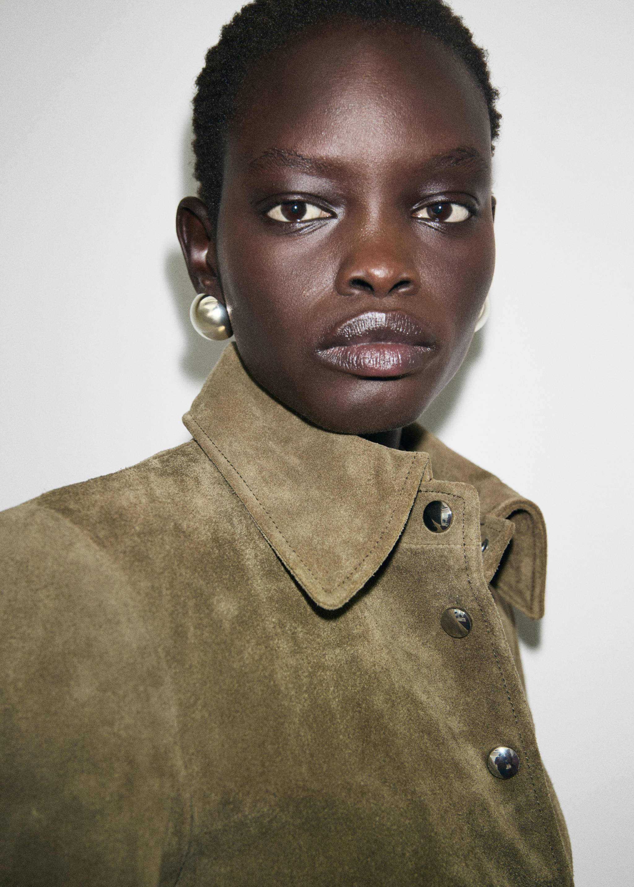 Veste en cuir fermeture par boutons - Détail de l'article 1