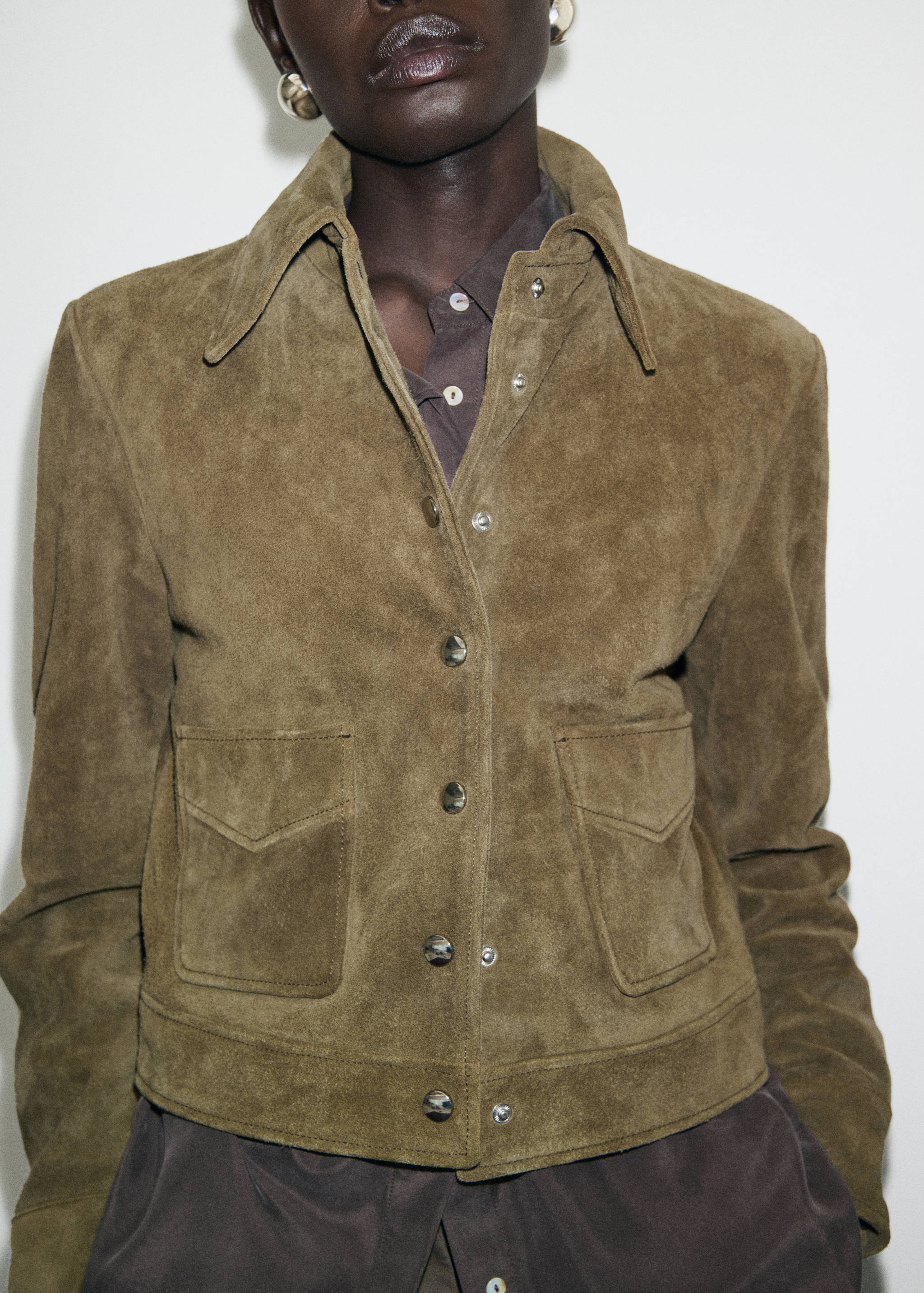 Veste en cuir fermeture par boutons - Détail de l'article 3