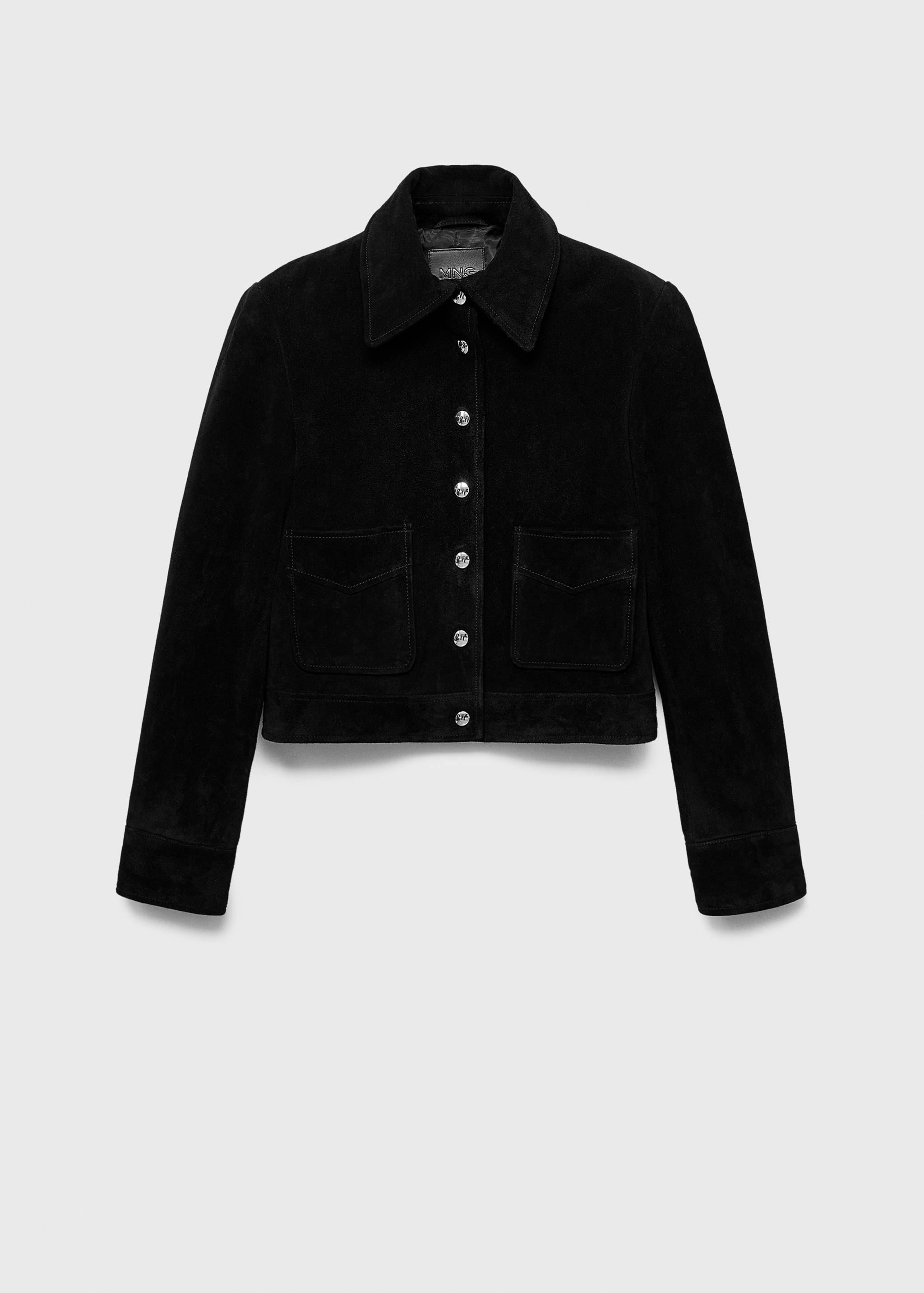 Veste en cuir fermeture par boutons - Article sans modèle