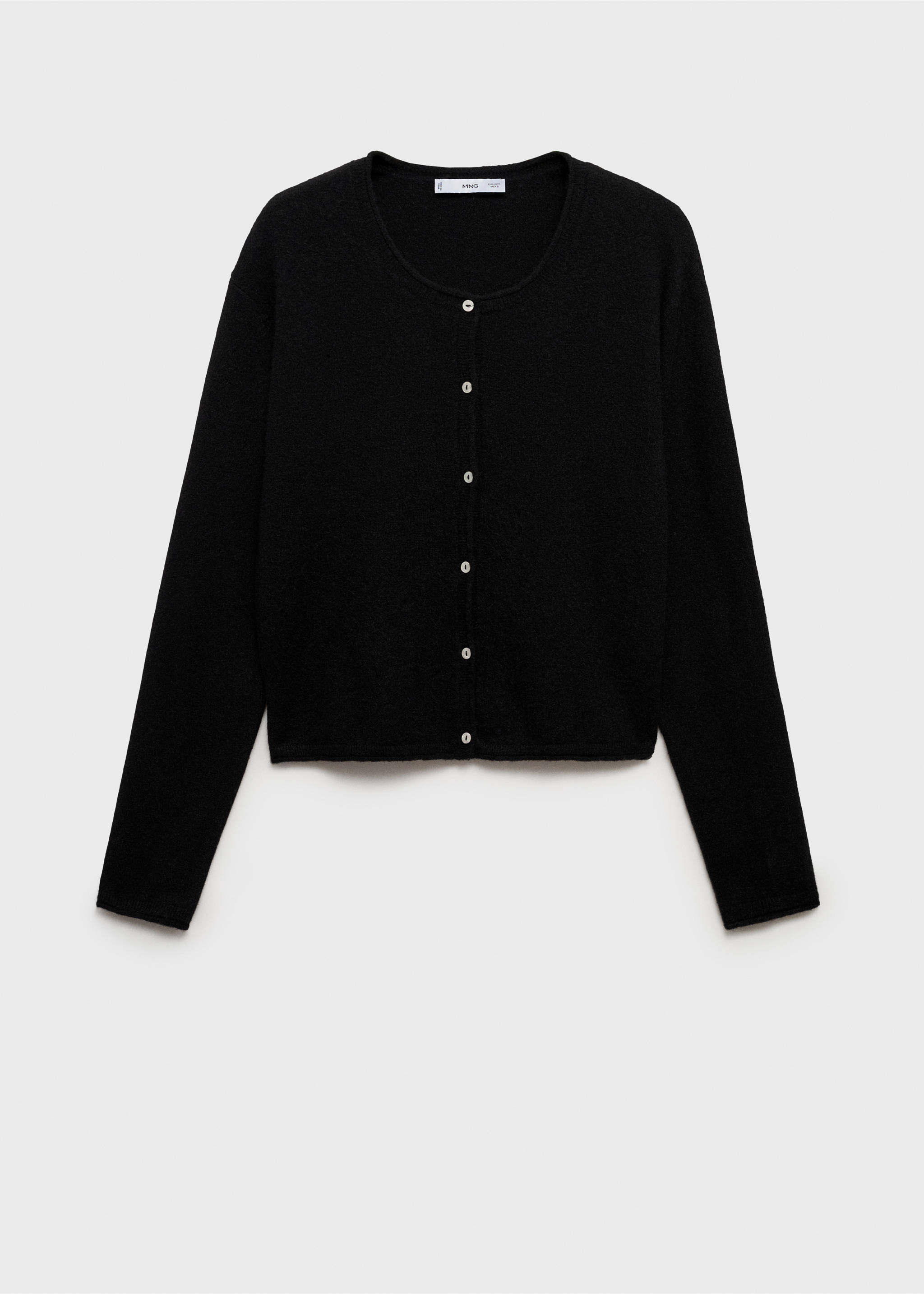 Knitted button cardigan - Article without model, Black. Ref: 17045790-00.