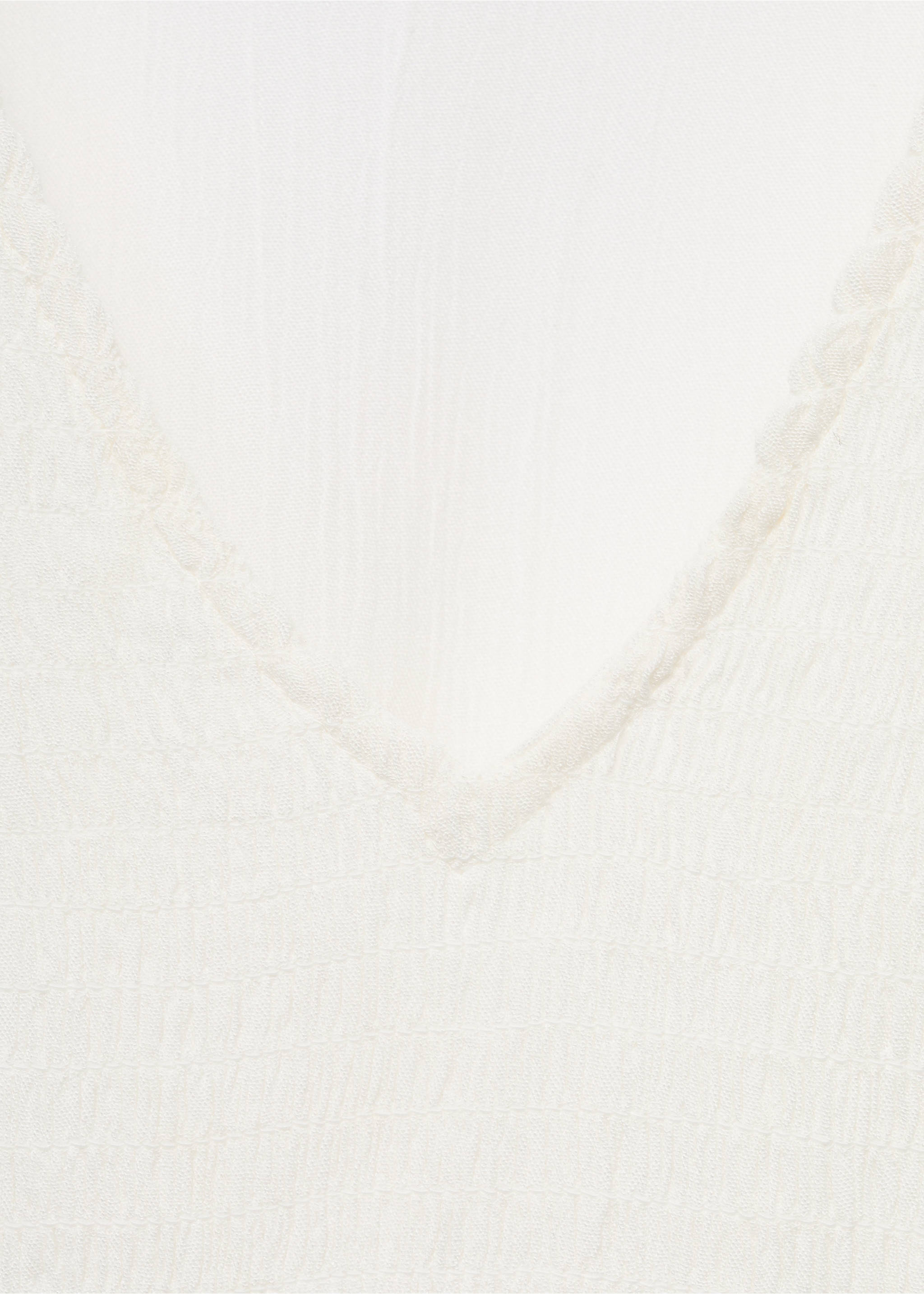 Ruched flowing blouse - Details of the article 8, Off White. Ref: 17045791-00.