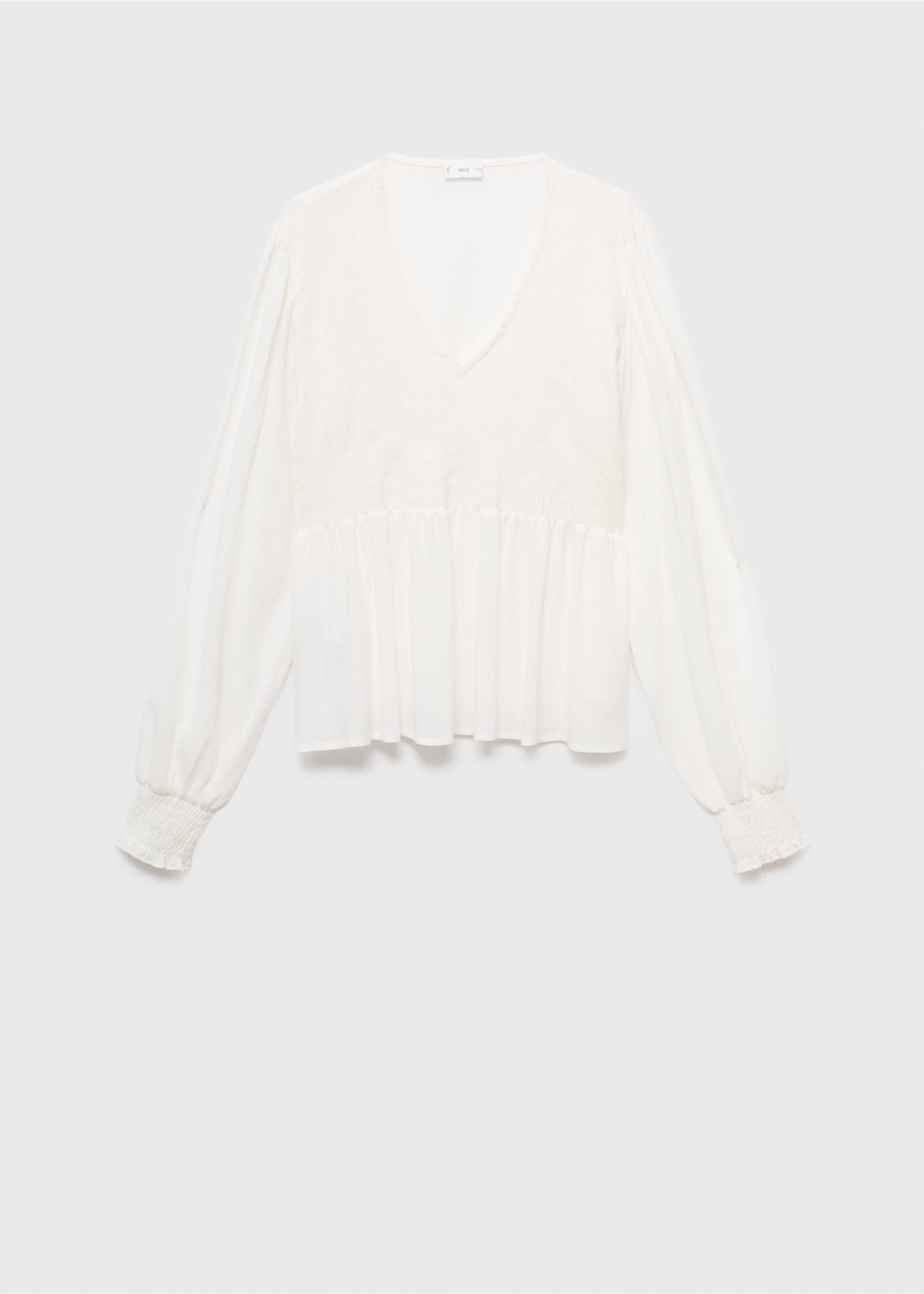 Ruched flowing blouse - Article without model, Off White. Ref: 17045791-00.