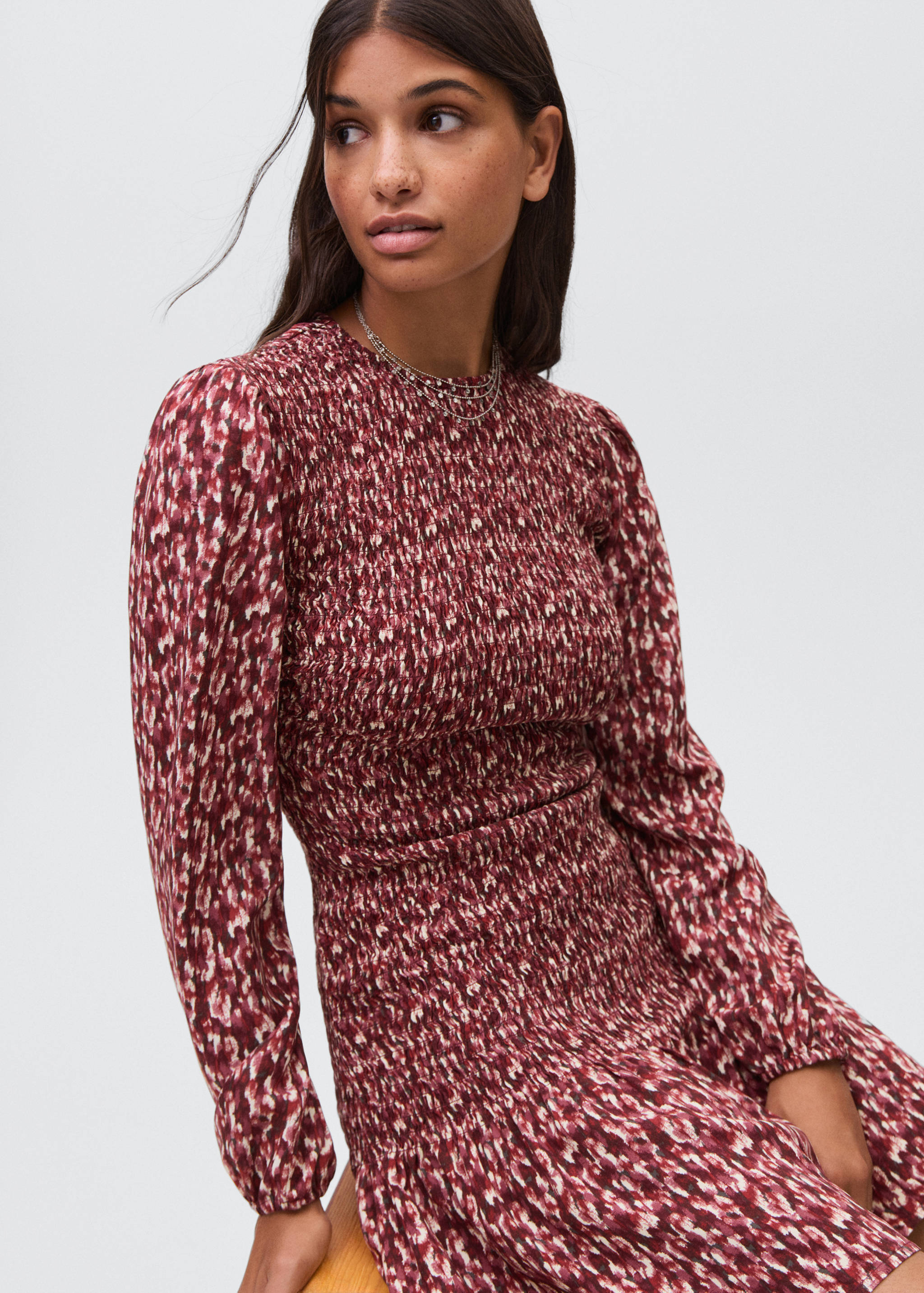 Printed ruffle dress - Details of the article 2