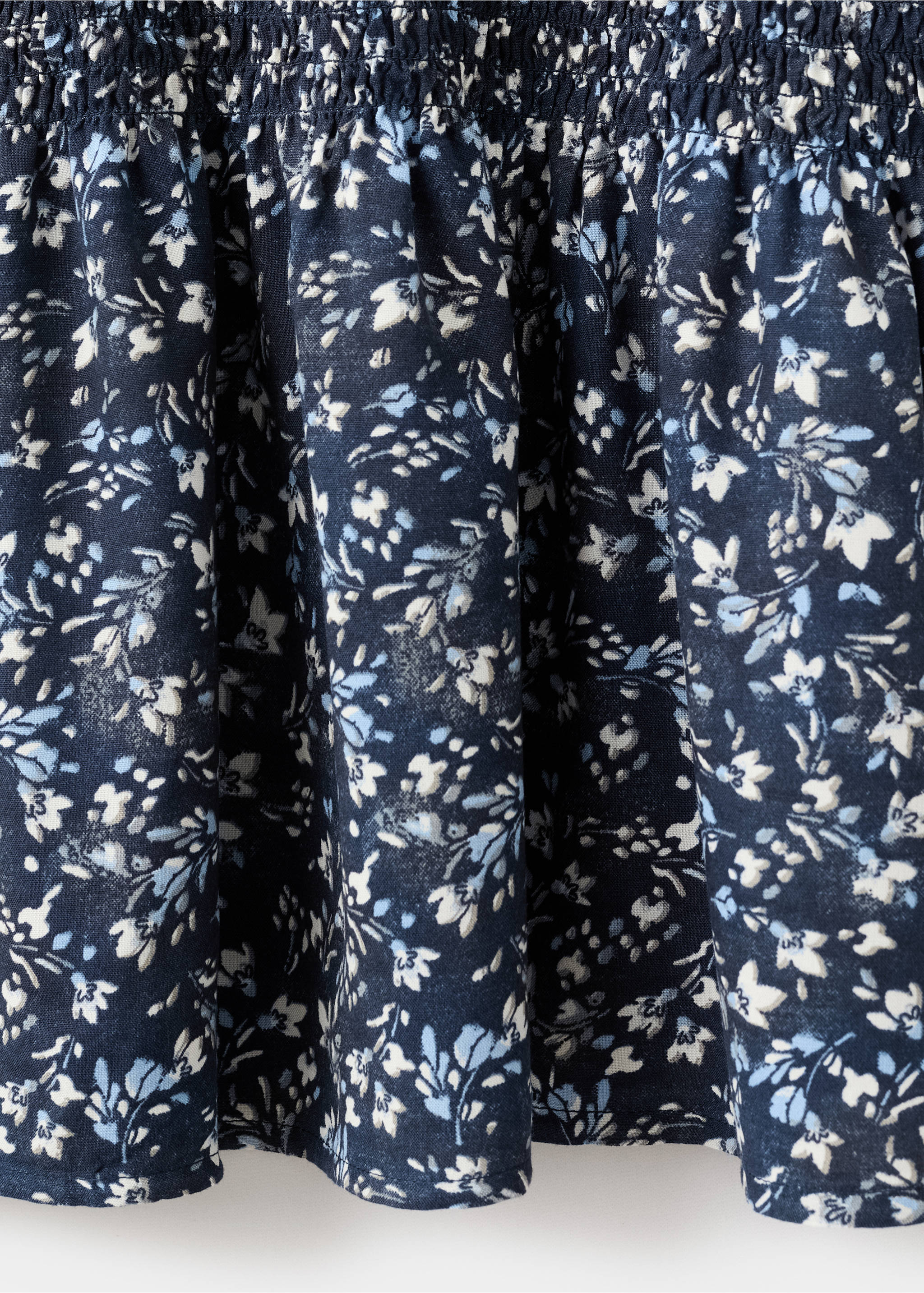 Ruffled floral dress - Details of the article 8, Dark Navy. Ref: 17045793-00.