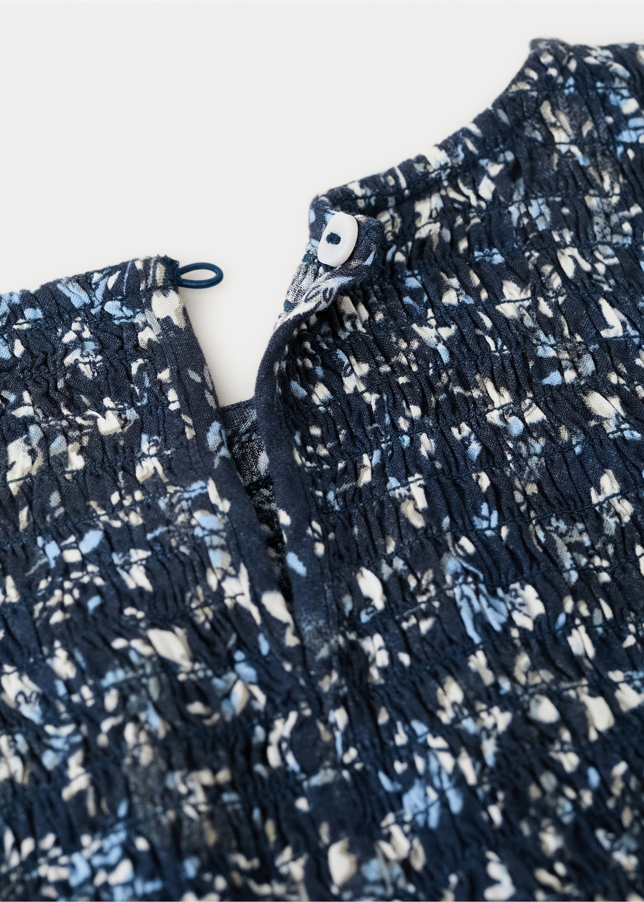 Ruffled floral dress - Details of the article 0, Dark Navy. Ref: 17045793-00.