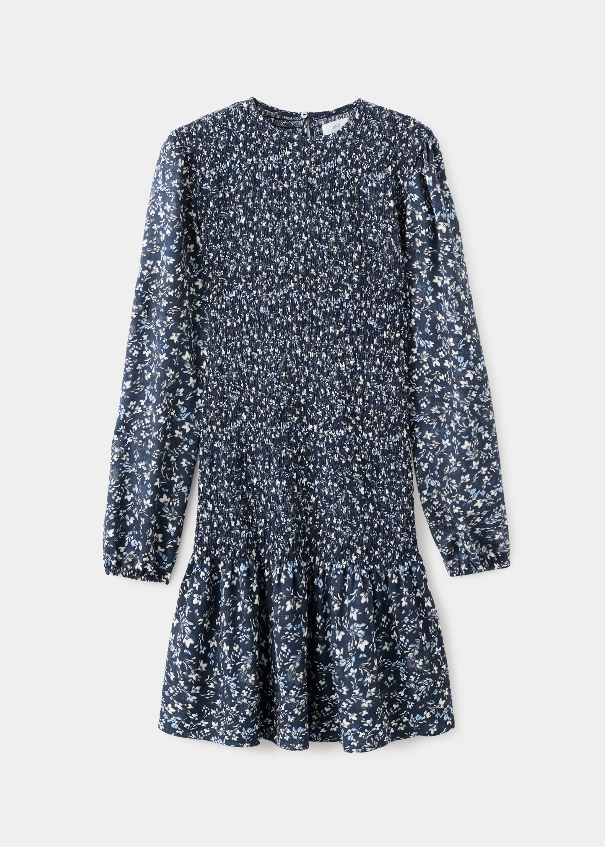 Ruffled floral dress - Article without model, Dark Navy. Ref: 17045793-00.