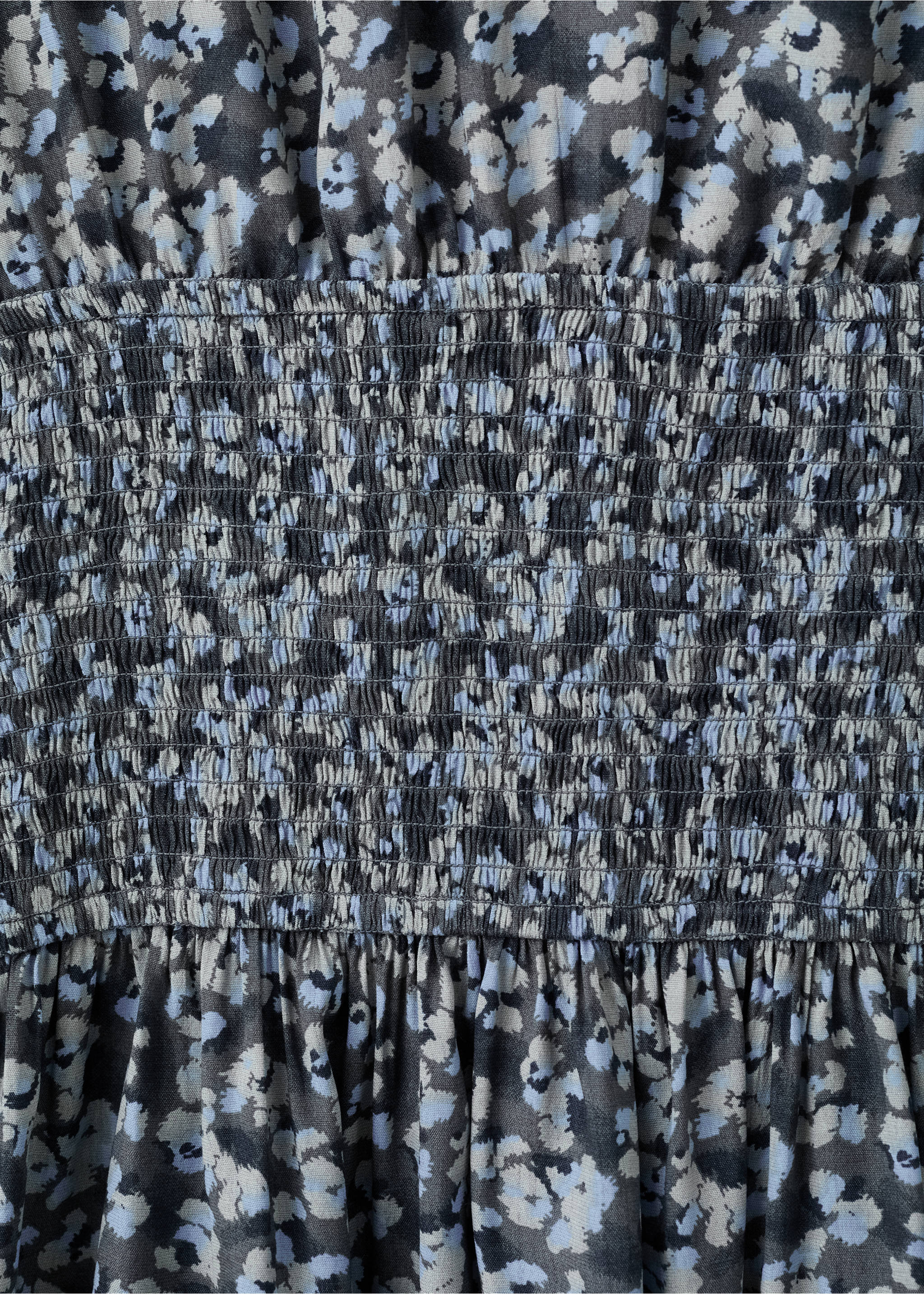 Flowy printed dress - Details of the article 0, Charcoal. Ref: 17045794-00.