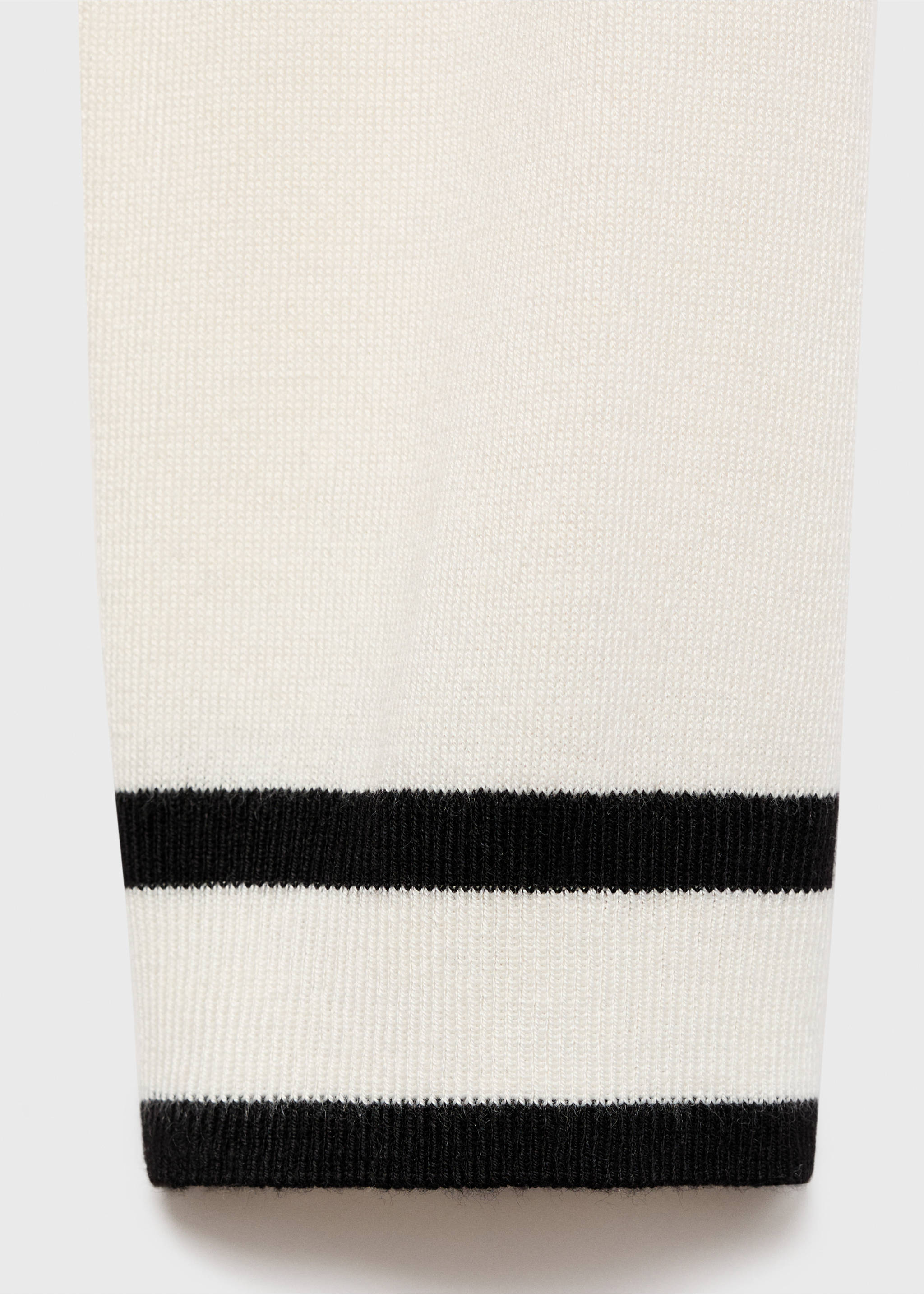 Cardigan with contrasting stripes - Details of the article 0, Ecru. Ref: 17045799-00.