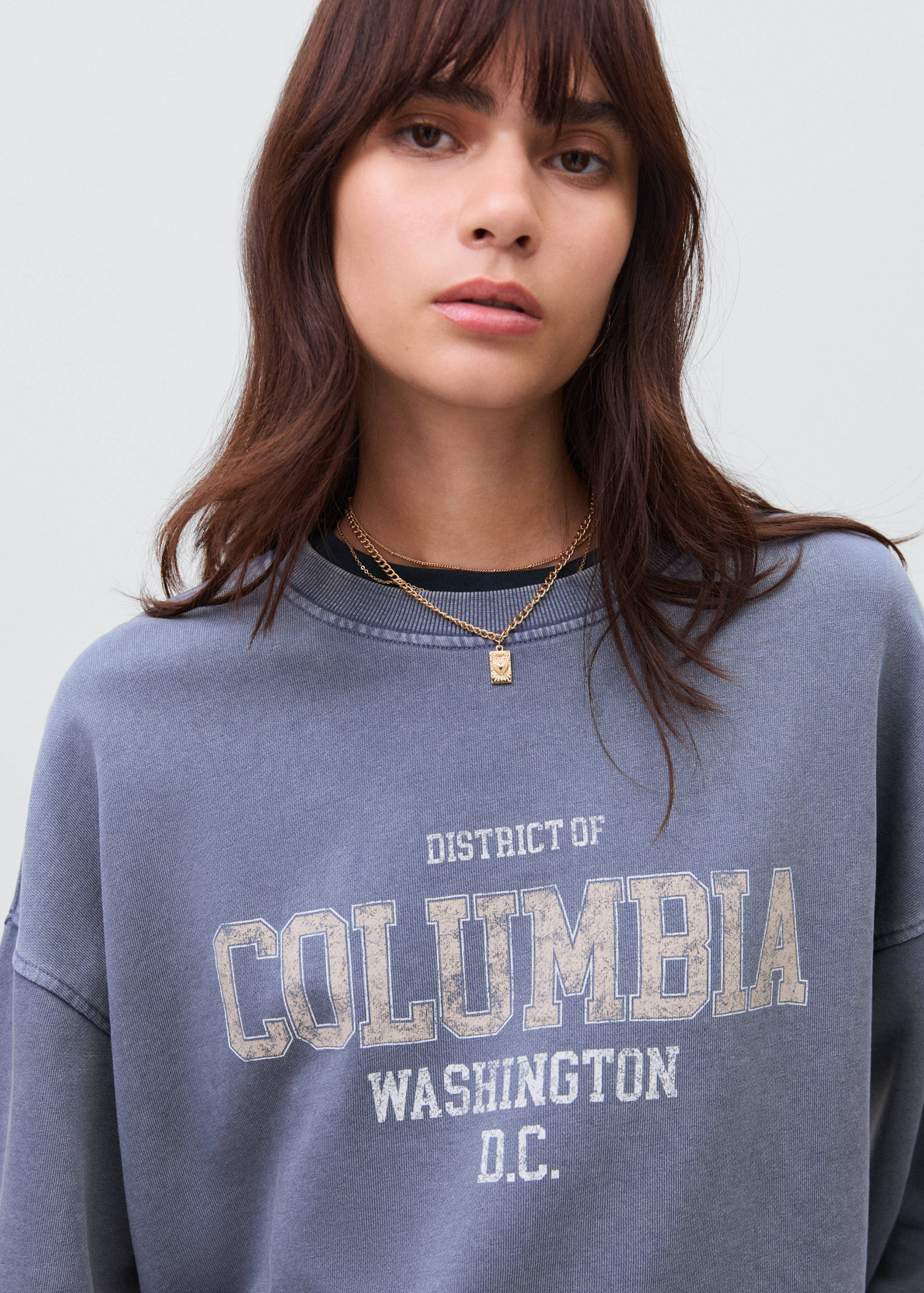 Gemustertes Baumwoll-Sweatshirt - Detail des Artikels 1