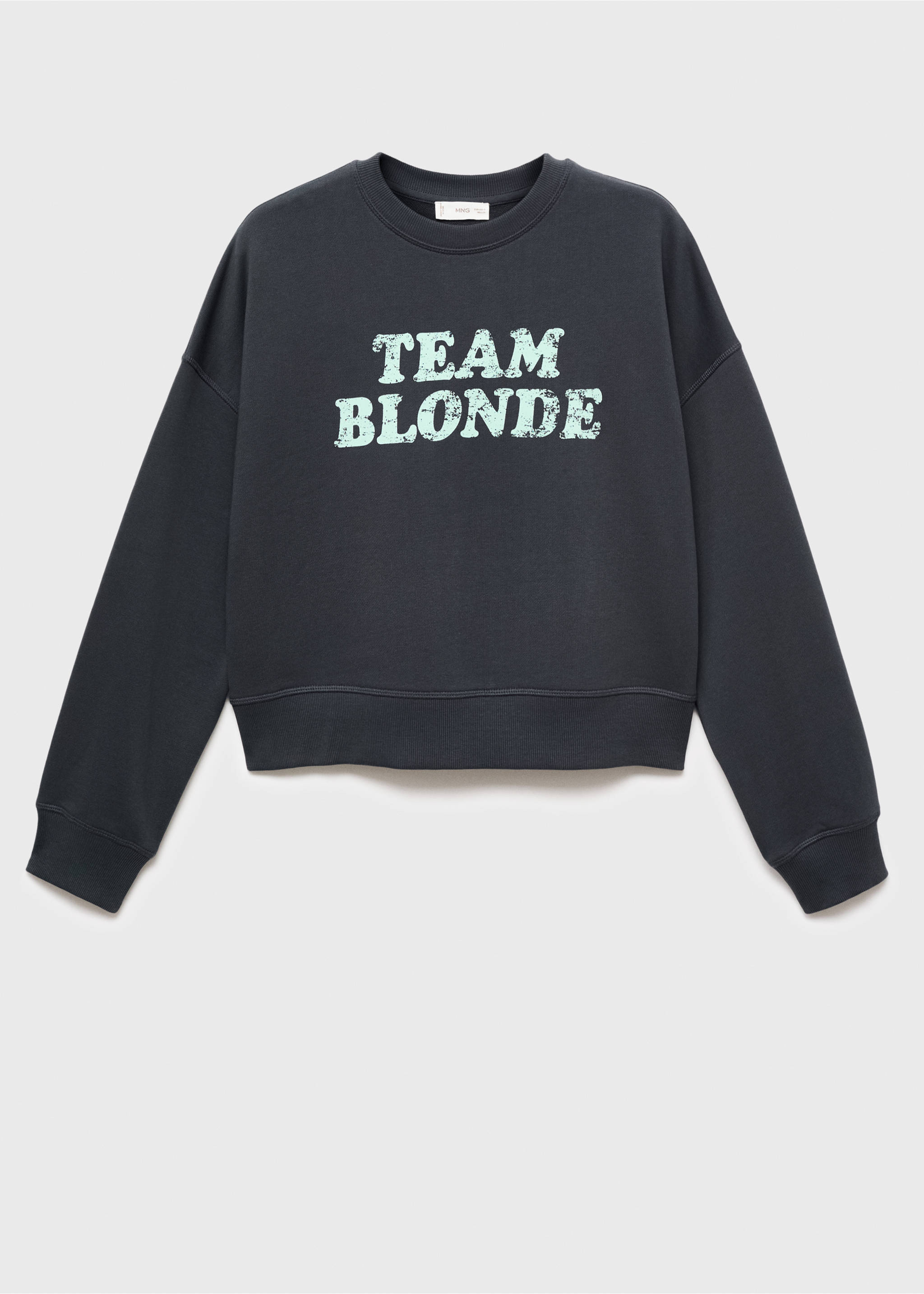 Printed cotton sweatshirt - Article without model, Charcoal. Ref: 17045802-00.