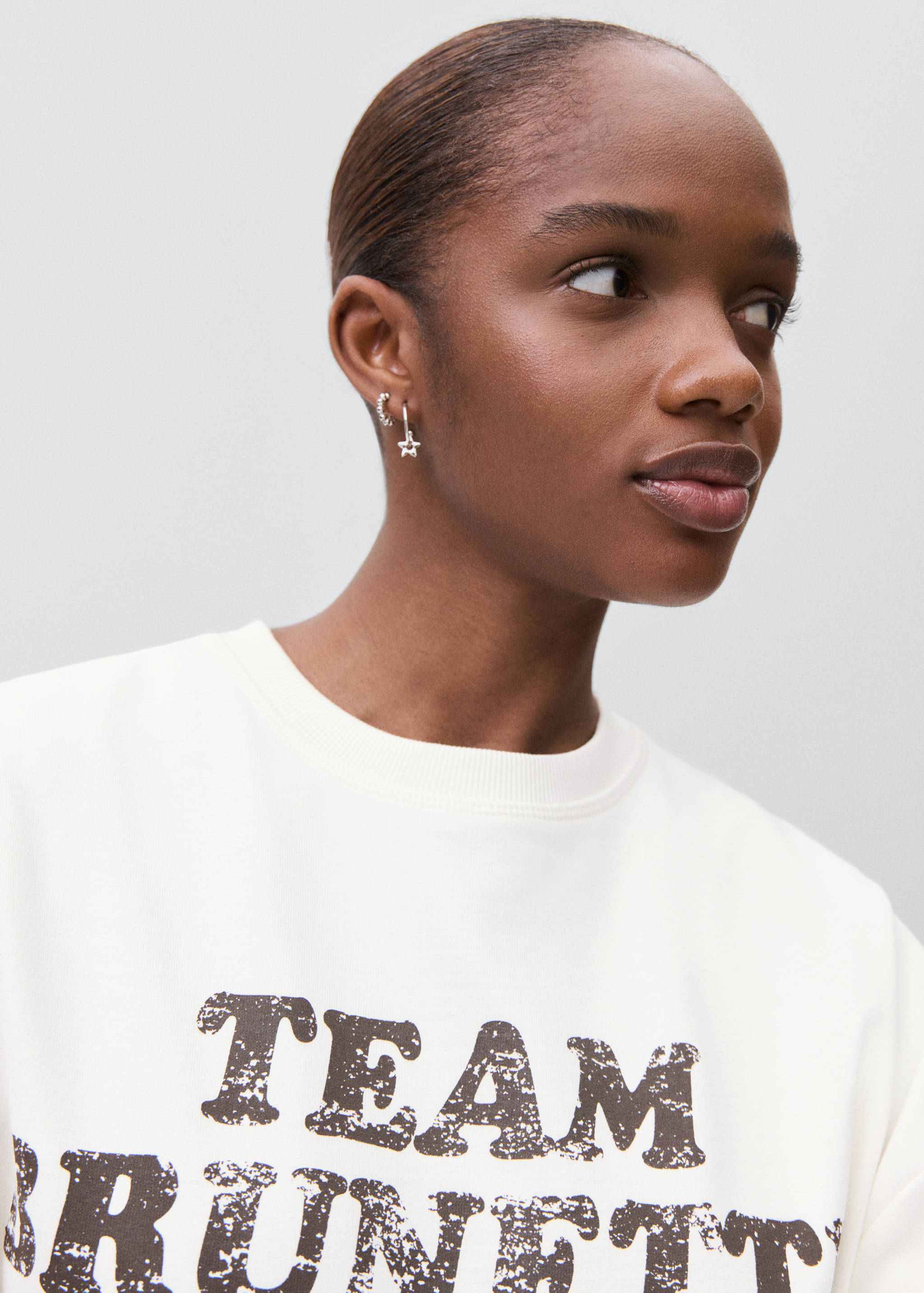 Printed cotton sweatshirt - Details of the article 1